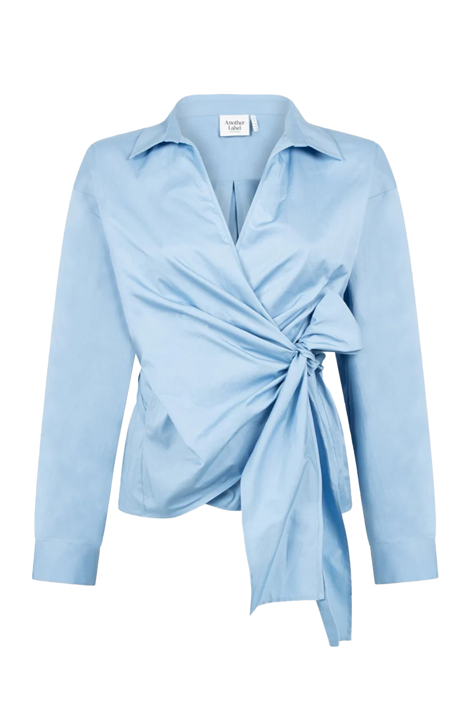 Dames blouse lange mouw blauw