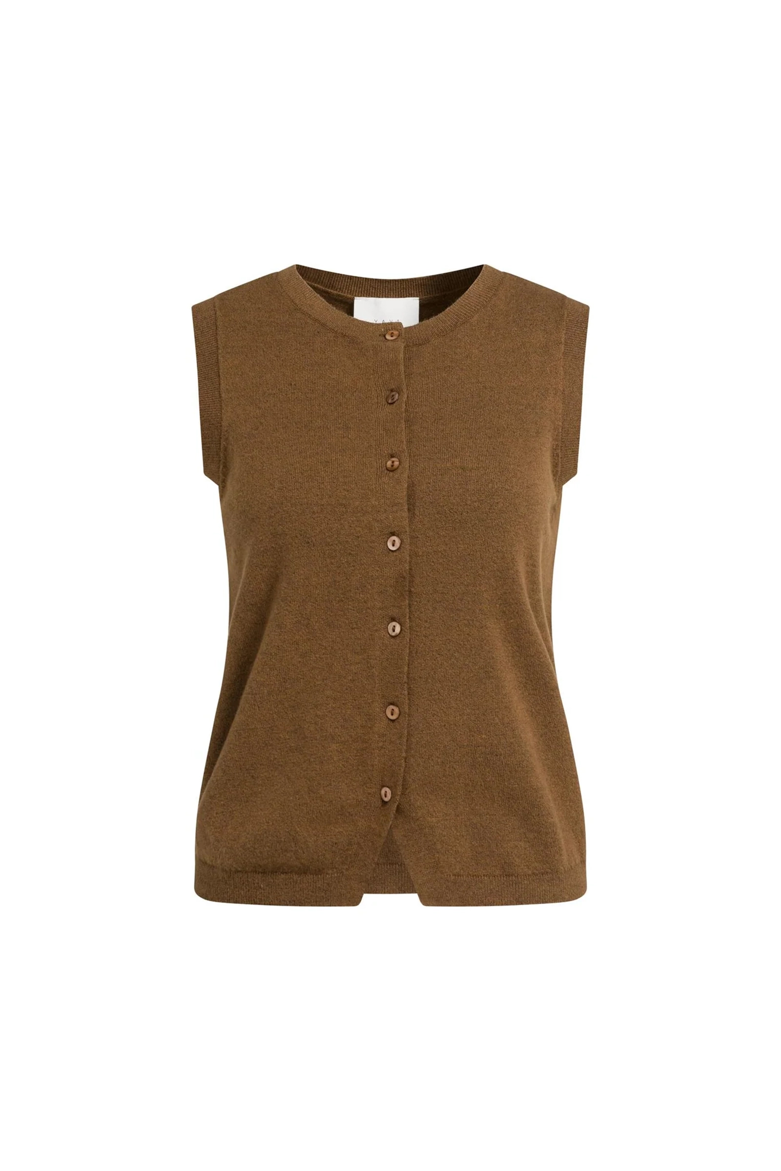 Dames vest bruin