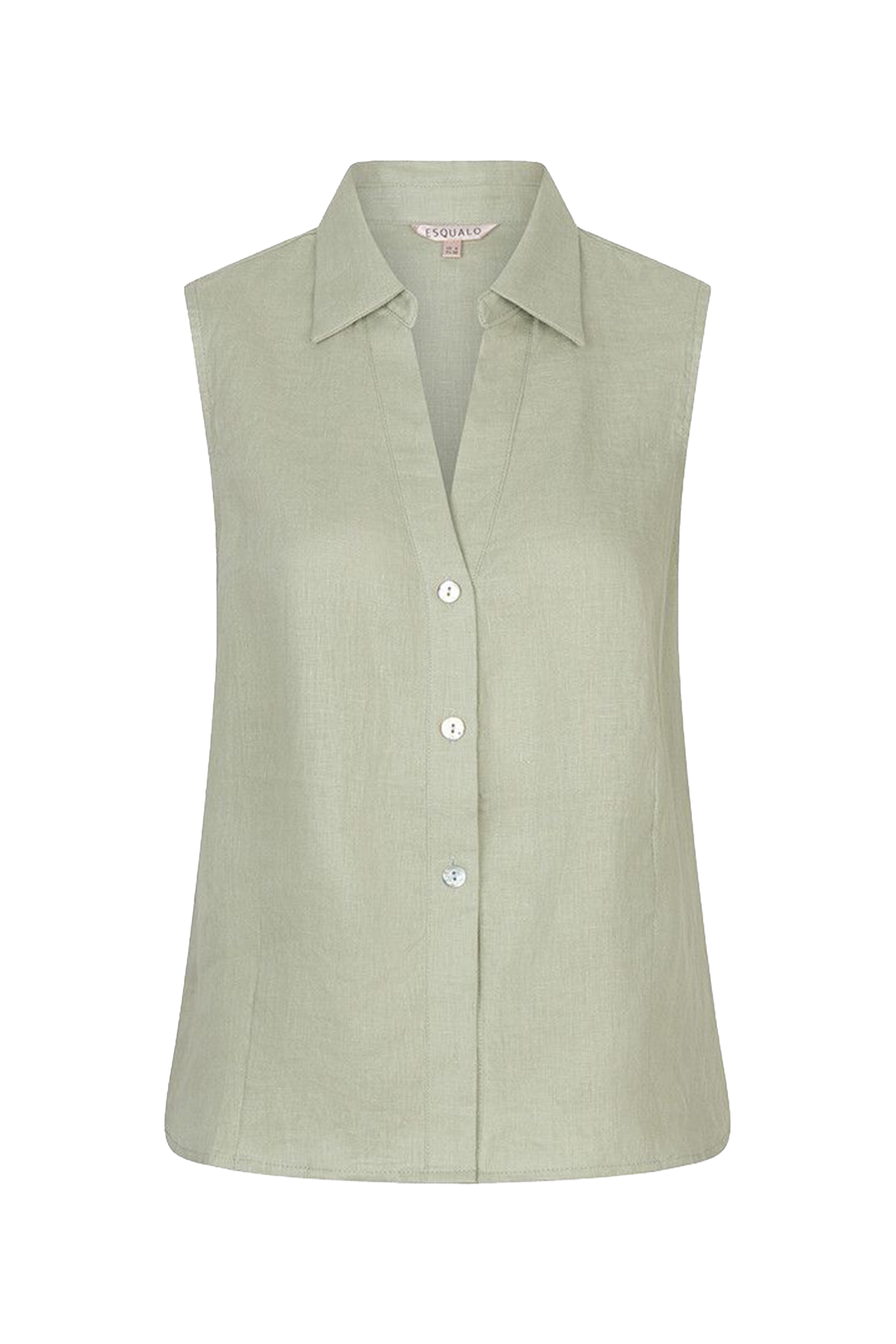 Dames blouse mouwloos groen