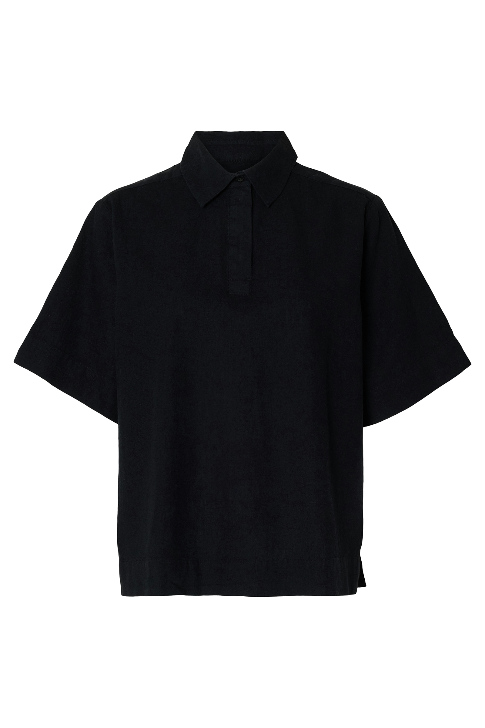 Dames blouse lange mouw zwart