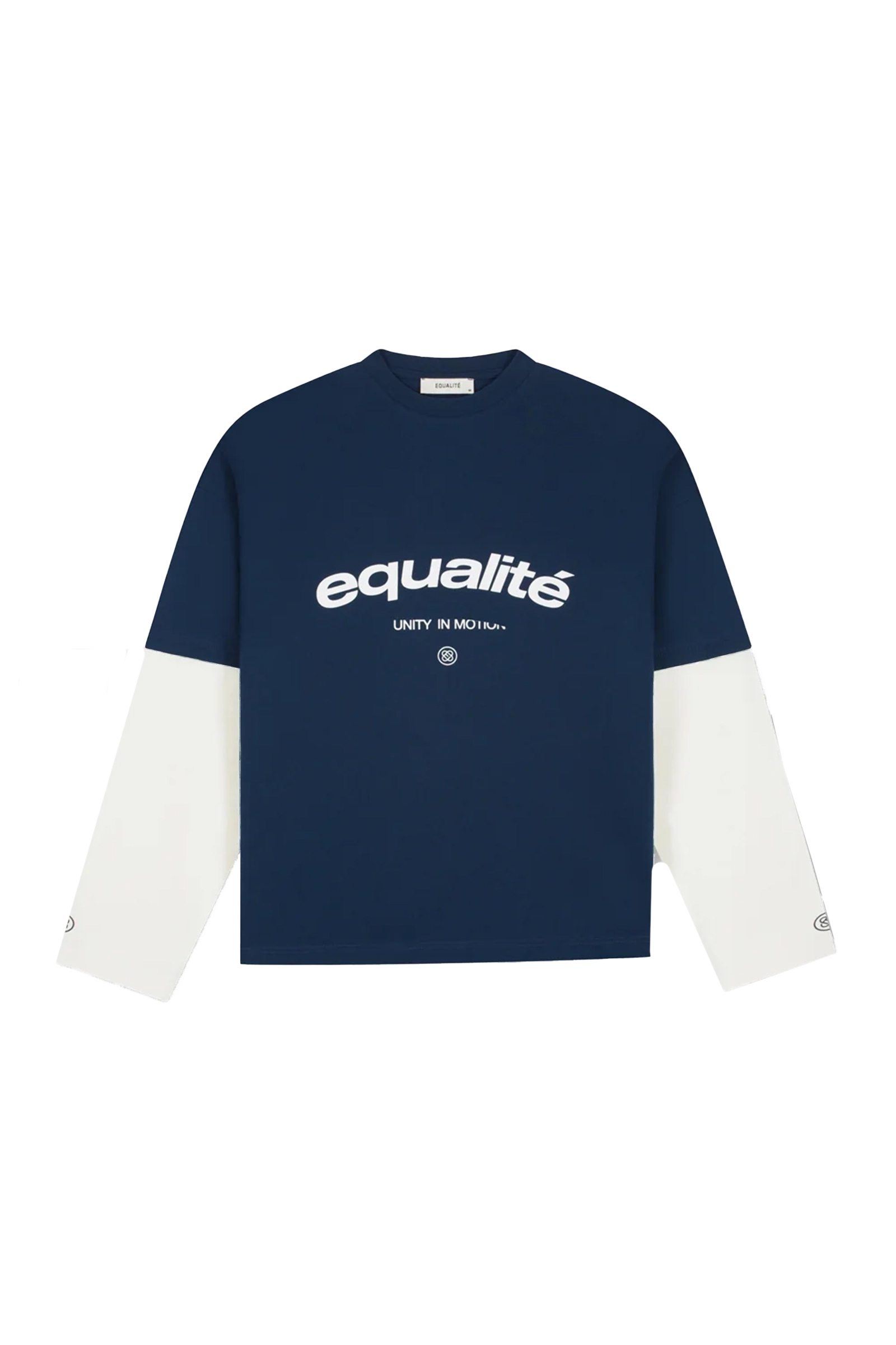 Heren t-shirt lange mouw blauw