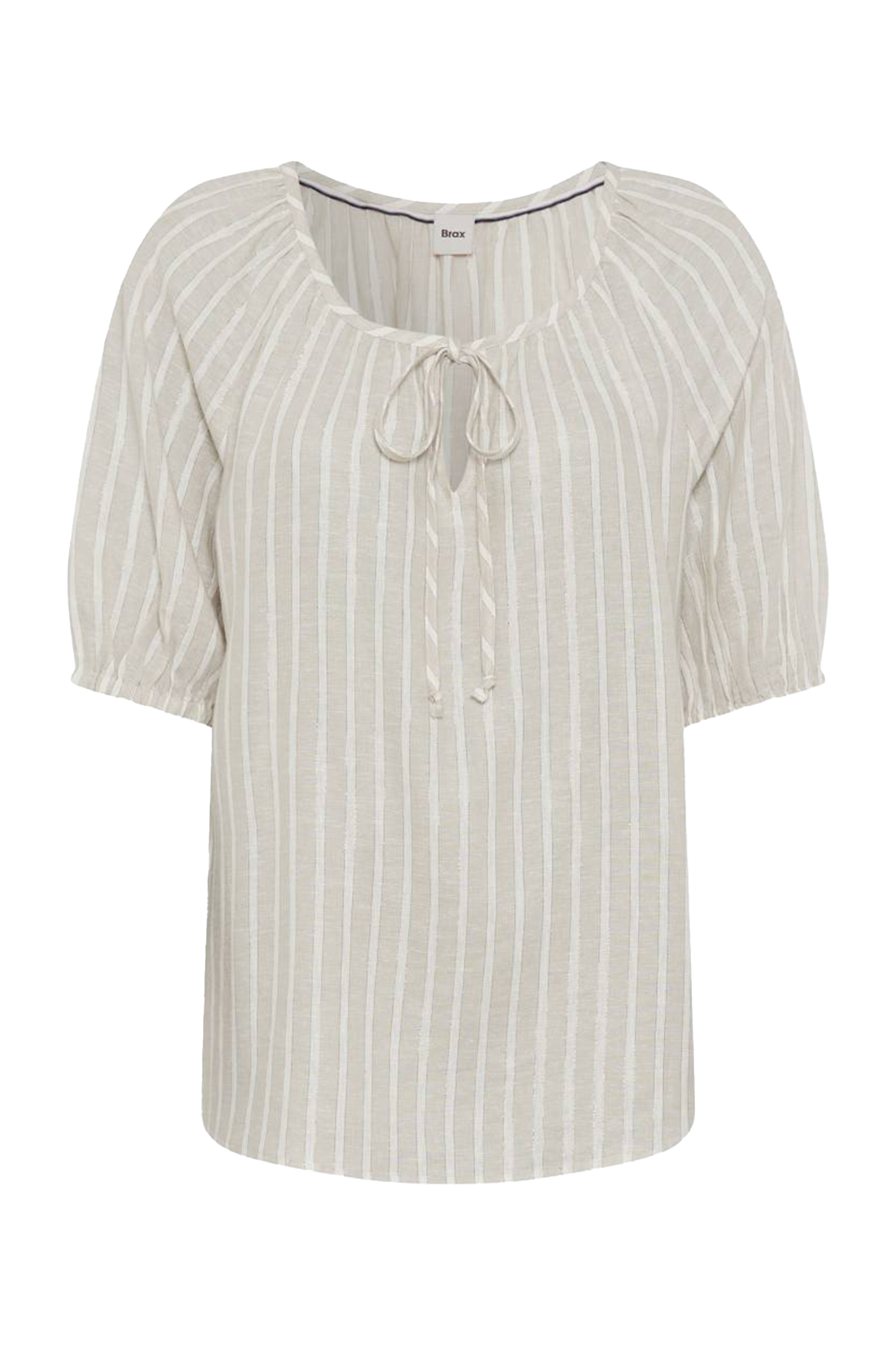 Dames blouse korte mouw bruin
