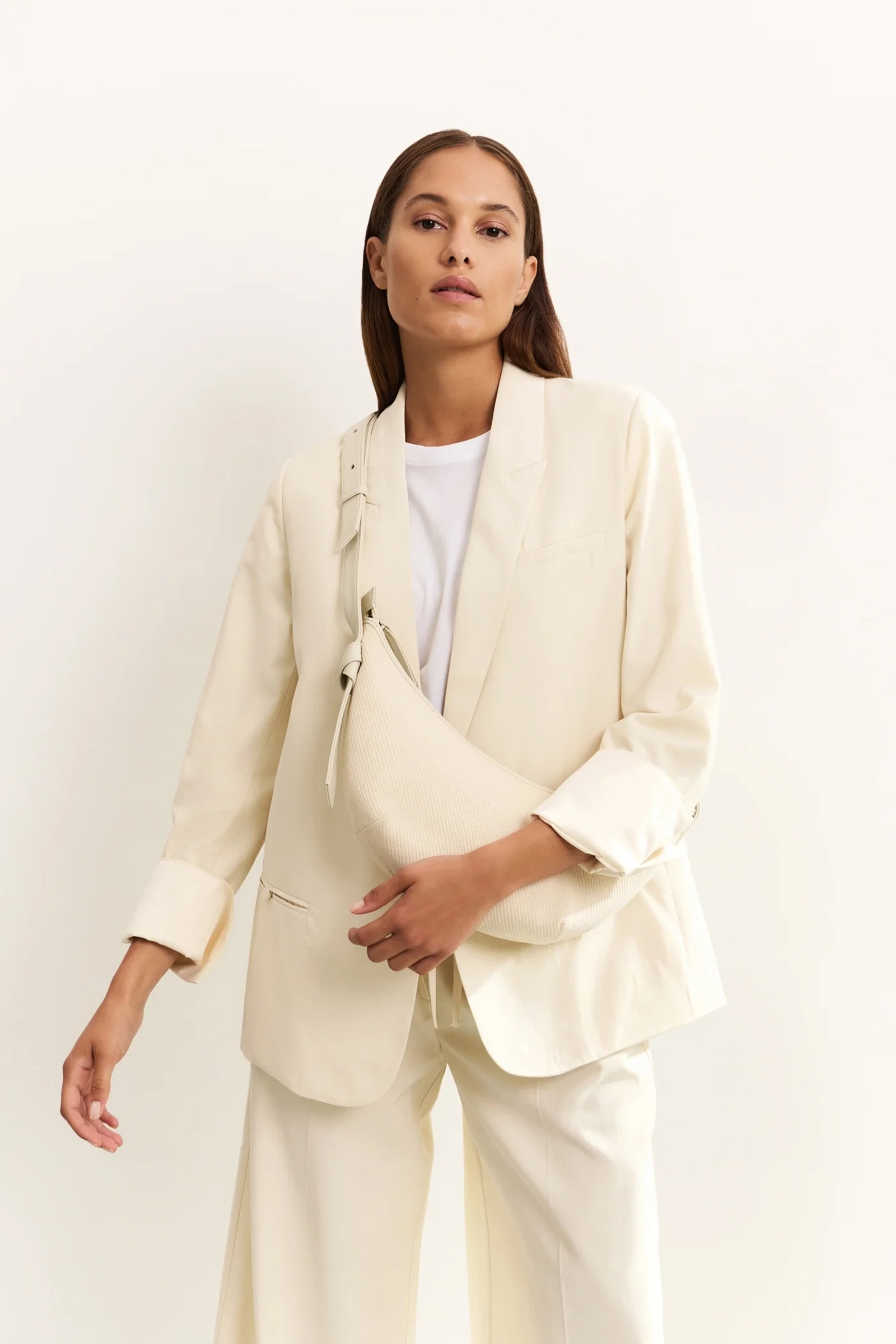 Yaya Woven loose fit blazer with sa SUMMER SAND 2