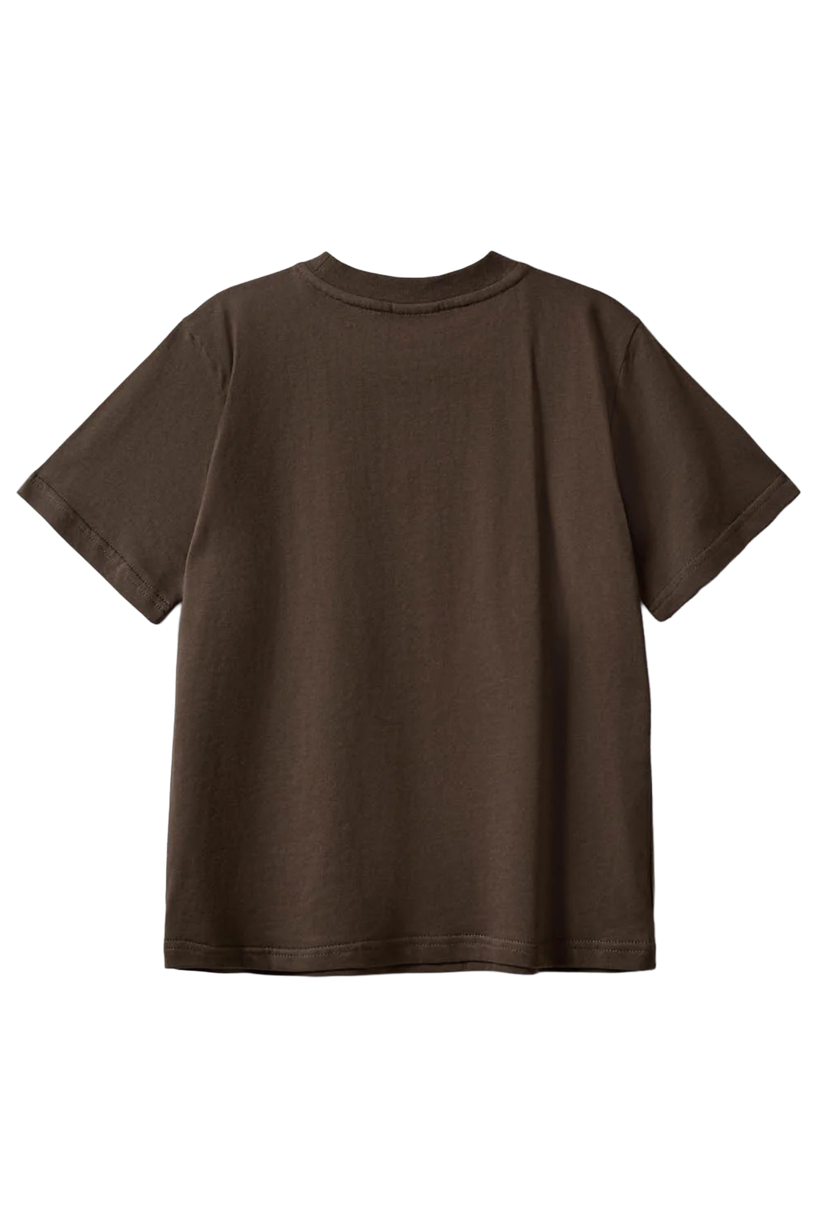 Meisjes t-shirt korte mouw bruin