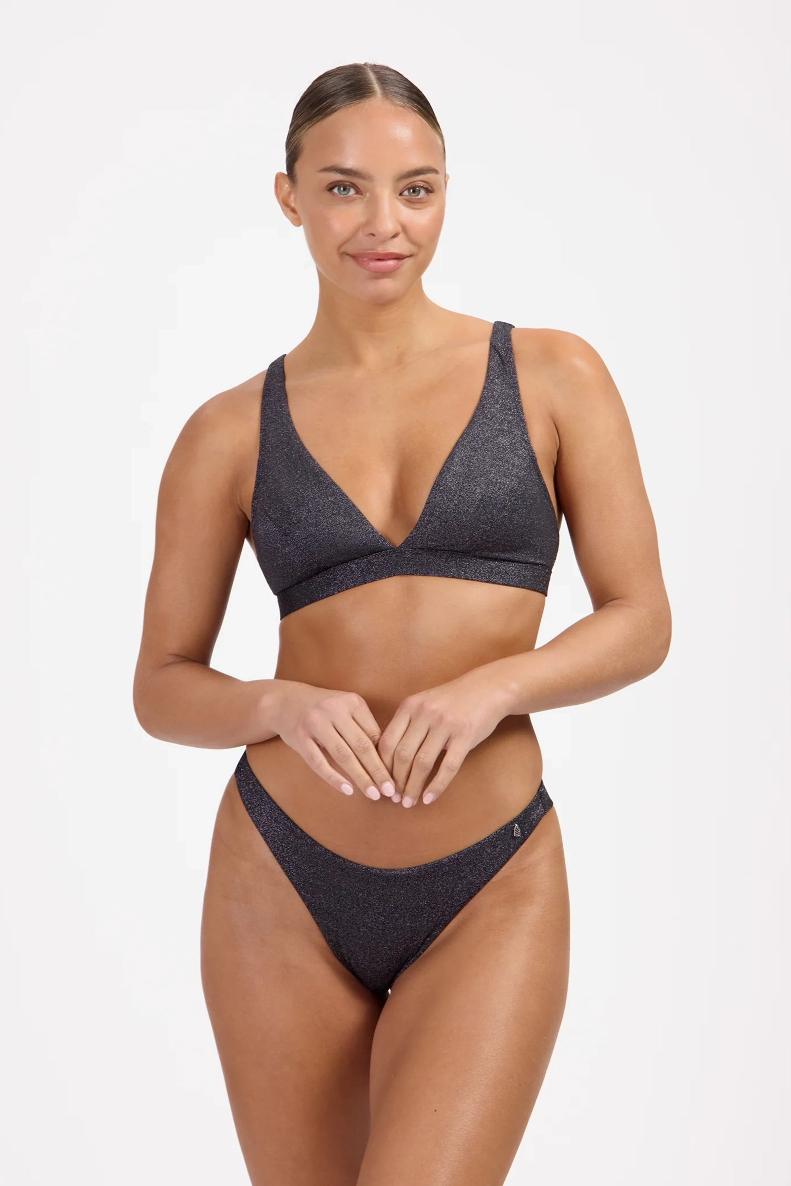 Bad/beach dames bikini top zwart