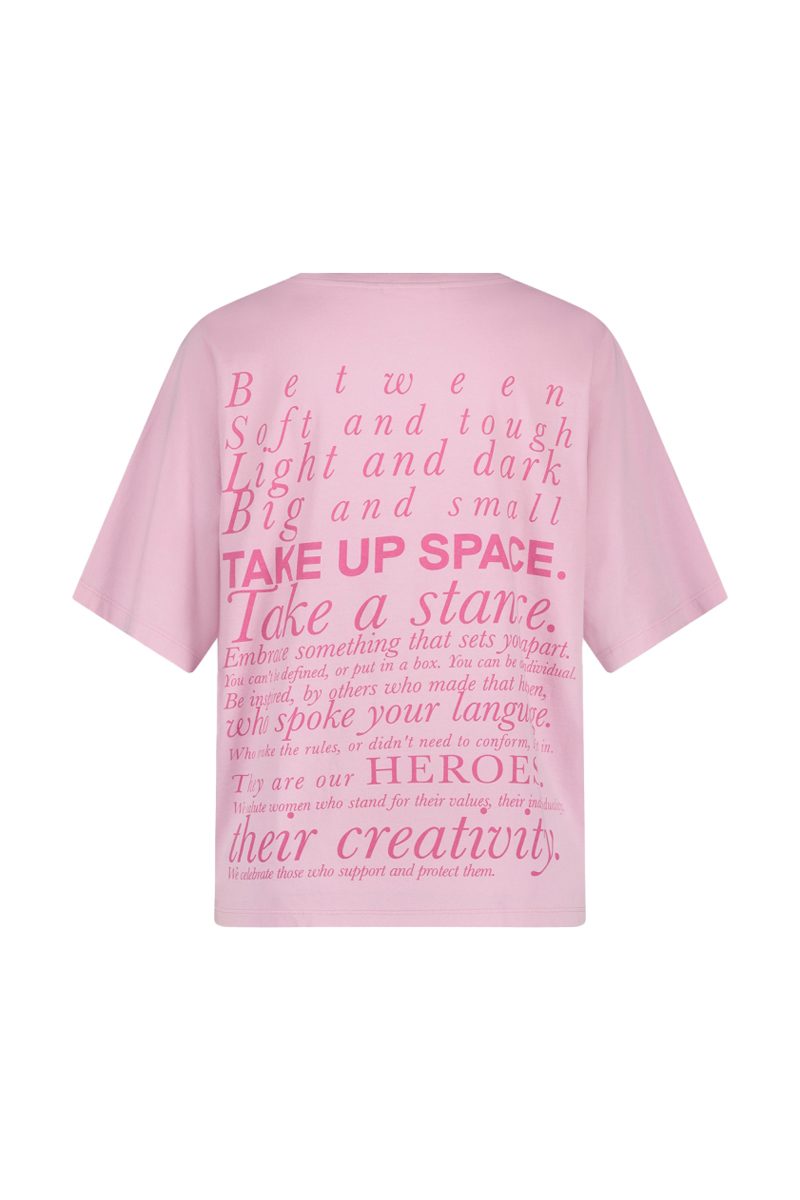 Fabienne Chapot Fay Poem Pink T-shirt Rose-1 3