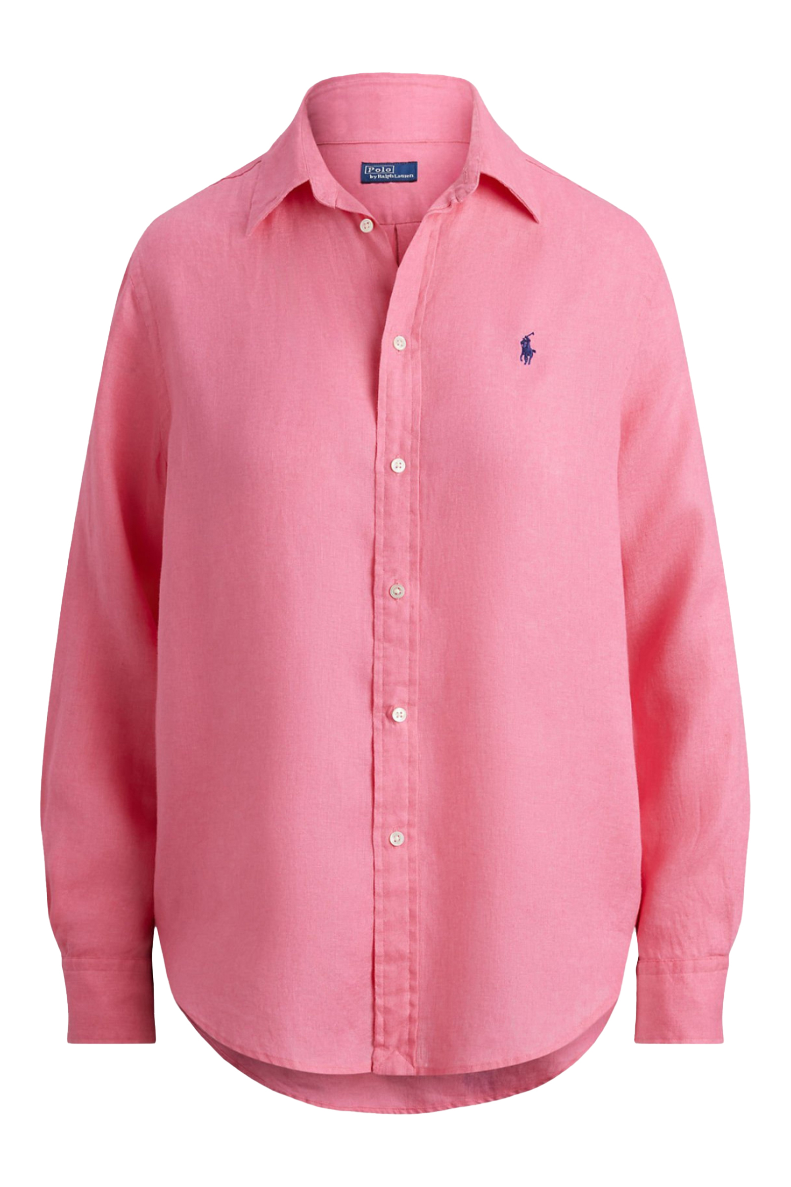 Dames blouse lange mouw rose