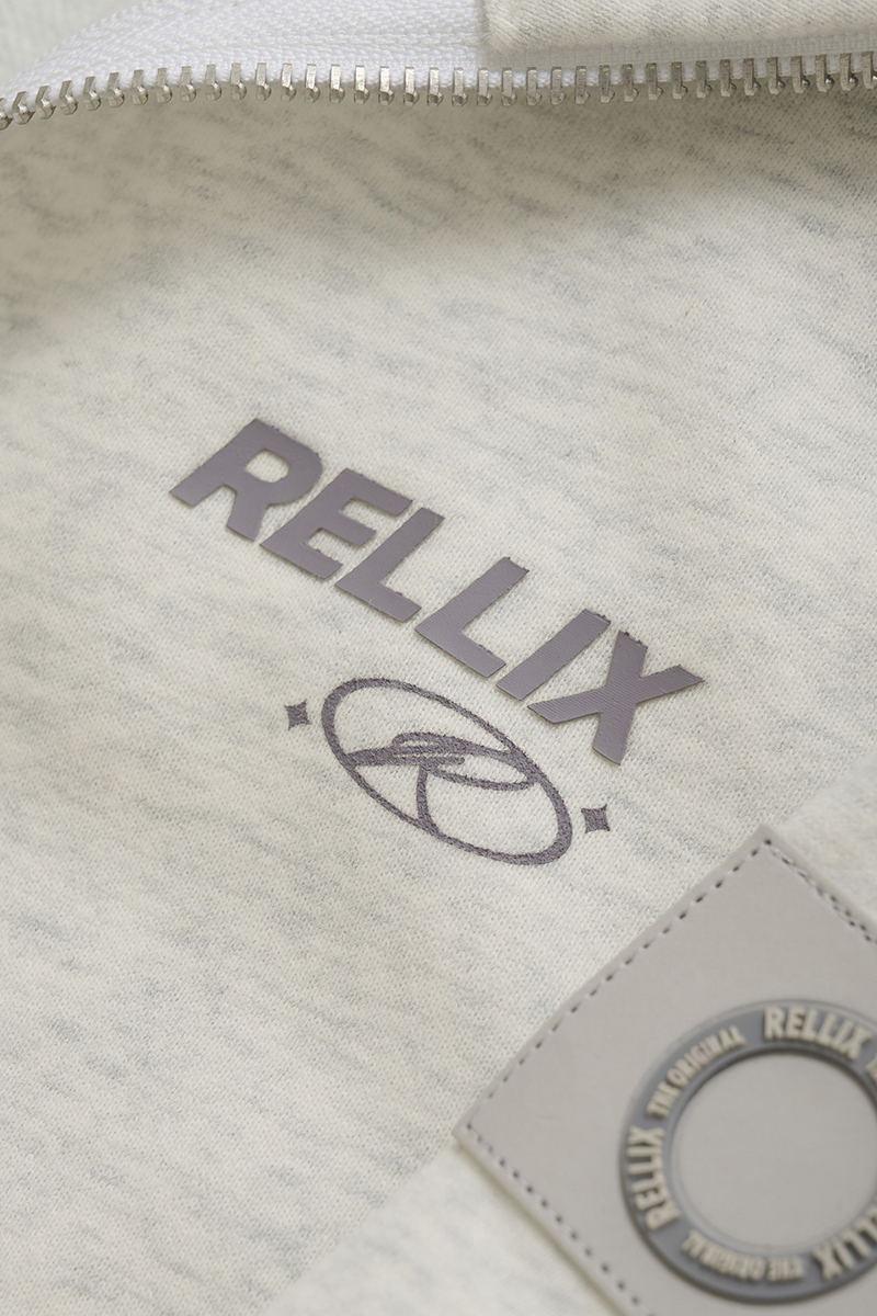 Rellix Sweater rellix zip Grijs-1 2