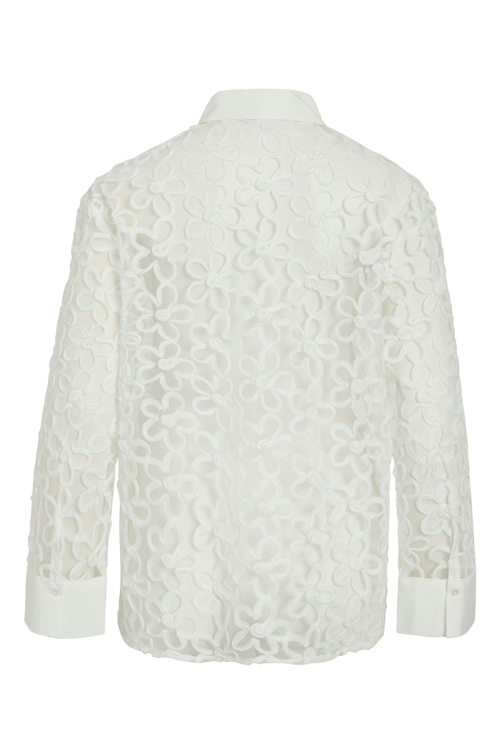 Dames blouse lange mouw wit