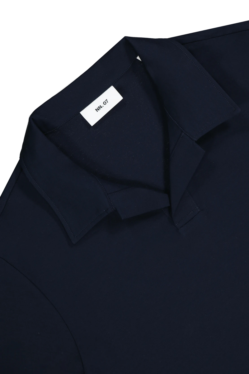 Heren polo korte mouw blauw