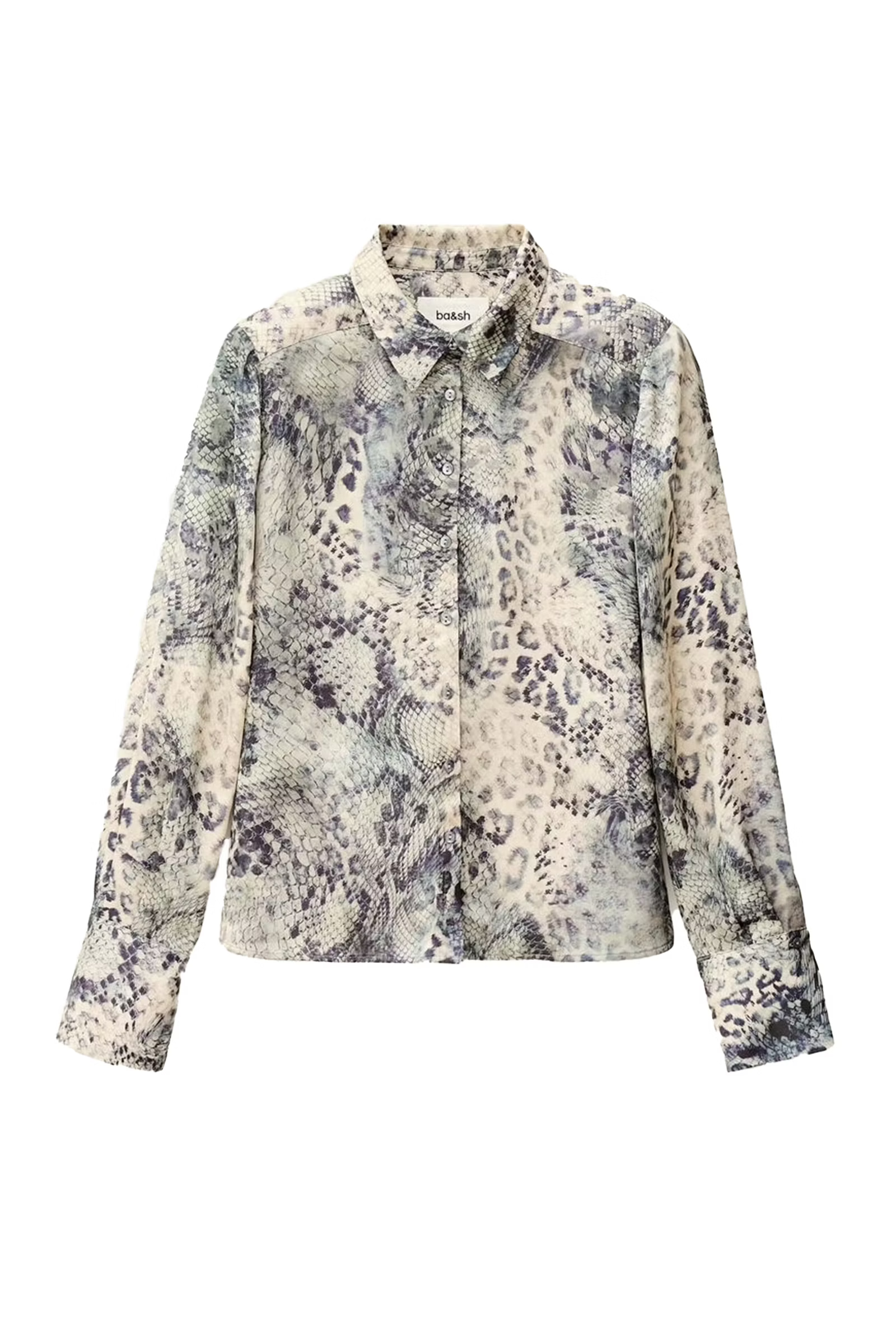 Dames blouse lange mouw blauw