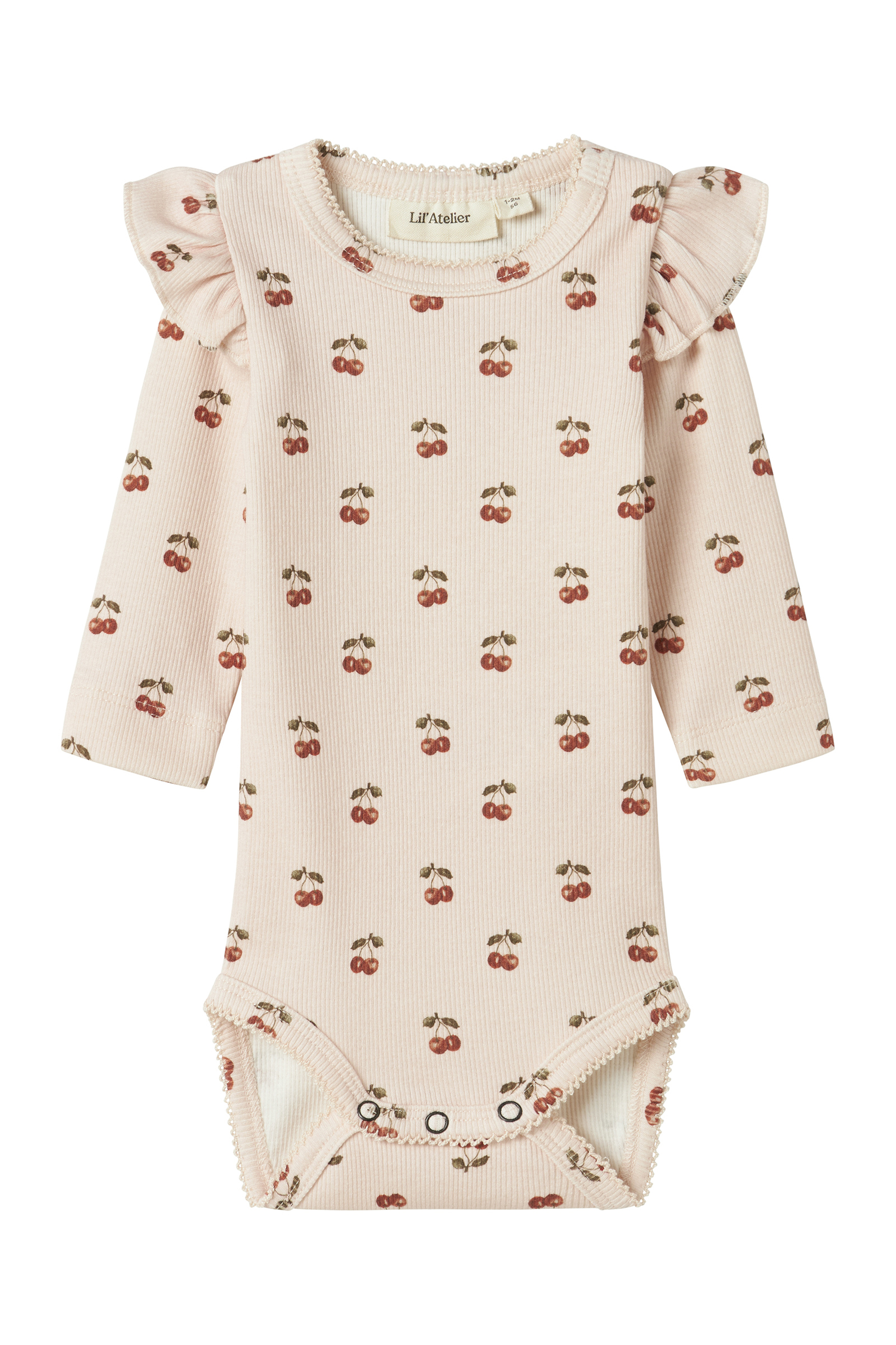 Baby romper lange mouw rose
