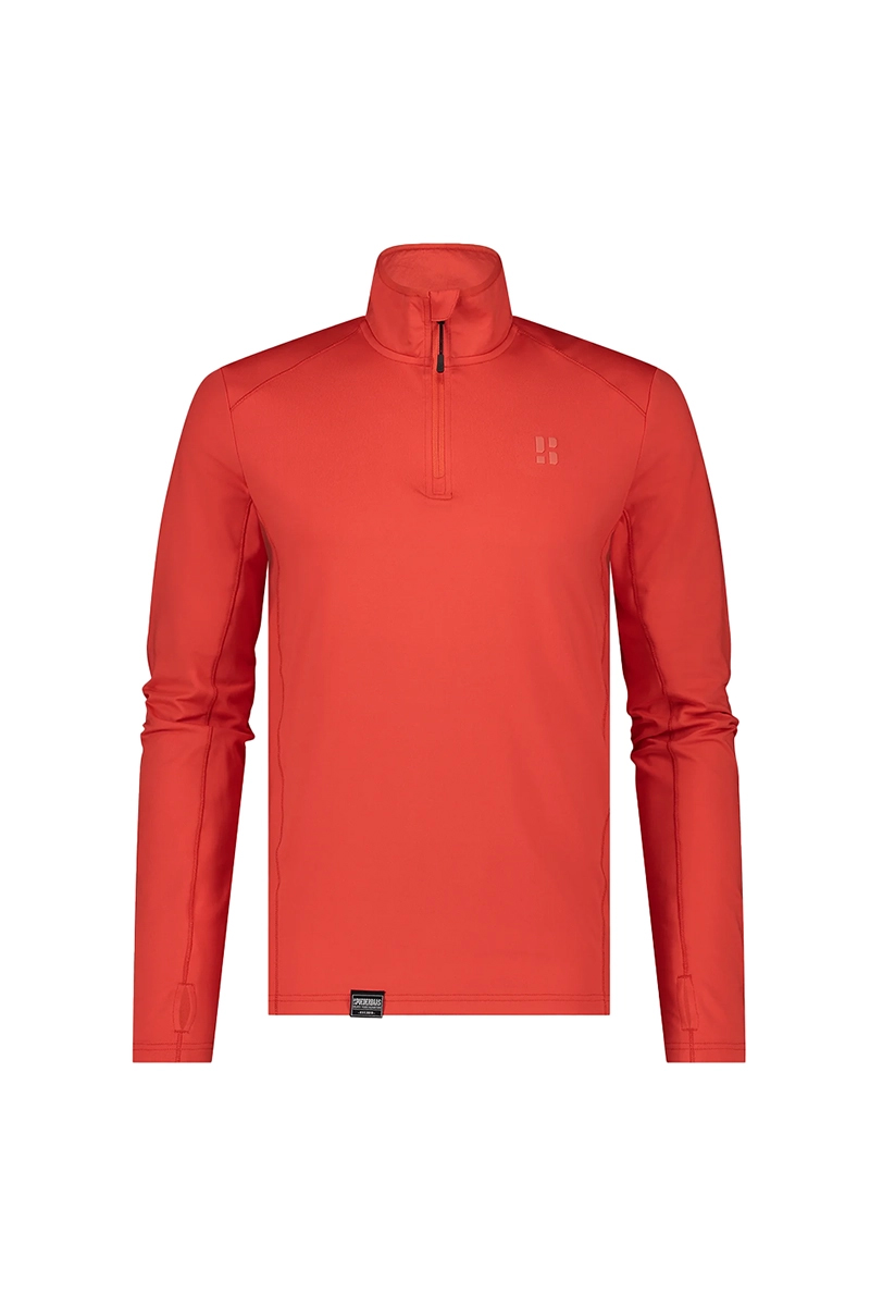 Wintersport heren pully+rits rood