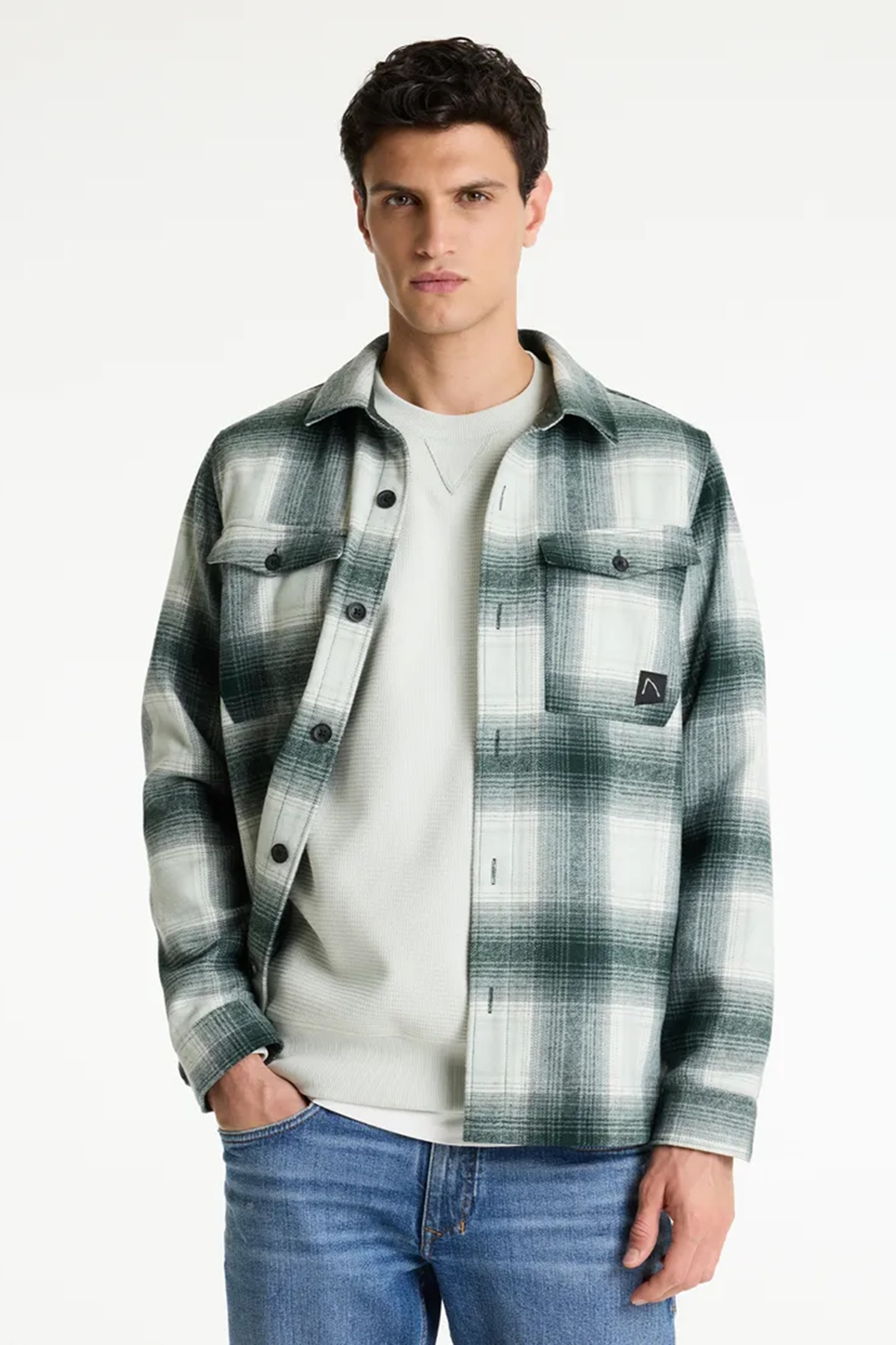 Heren t-shirt lange mouw groen