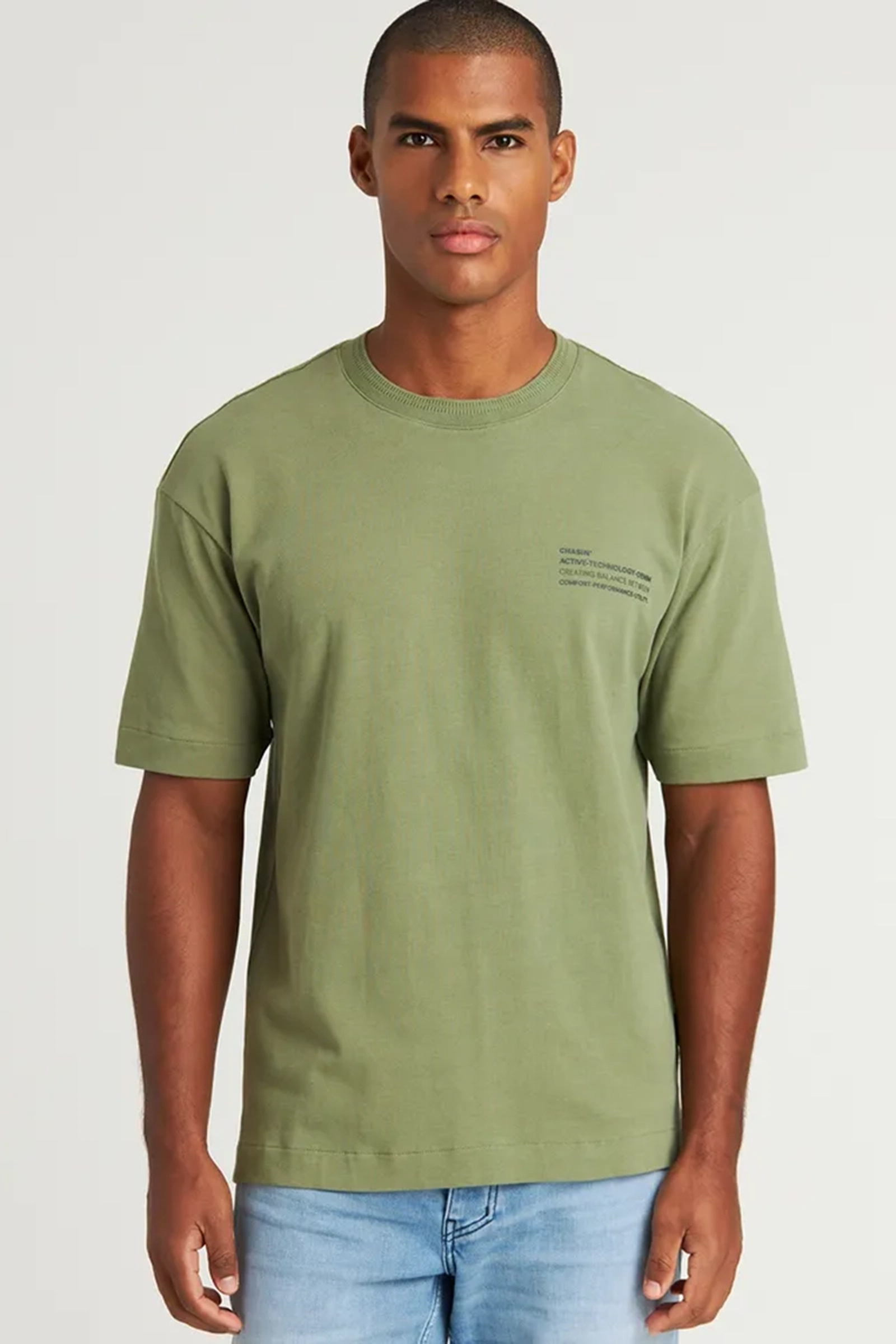 Heren t-shirt kortemouw groen
