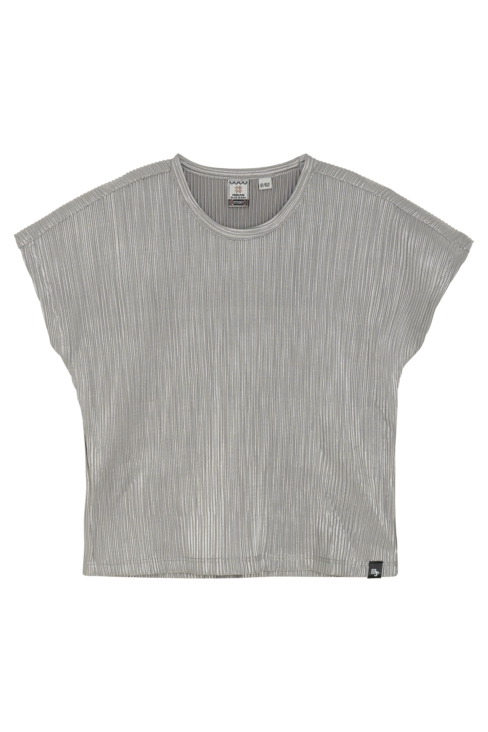 Meisjes t-shirt korte mouw grijs