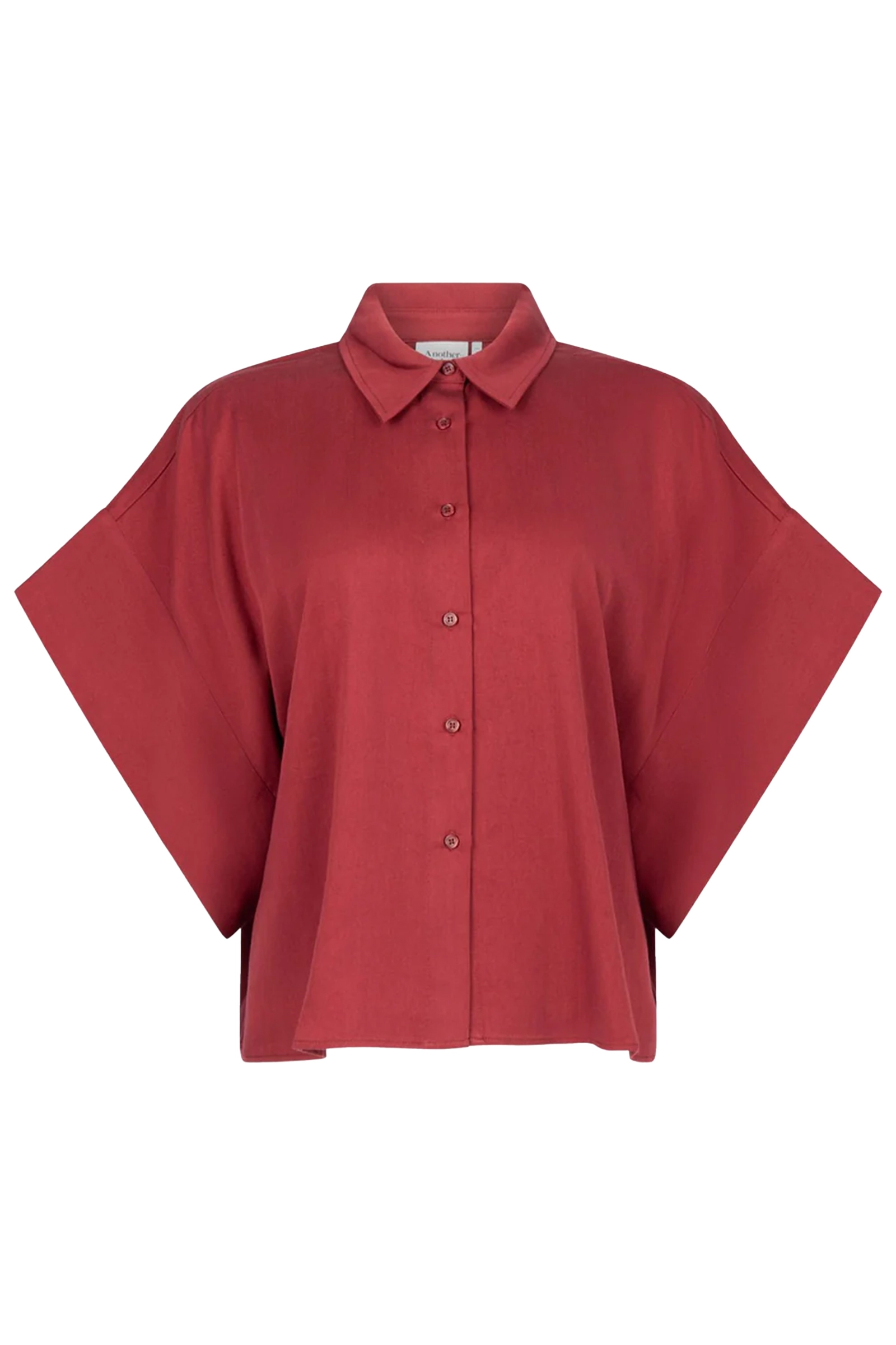 Dames blouse korte mouw rood