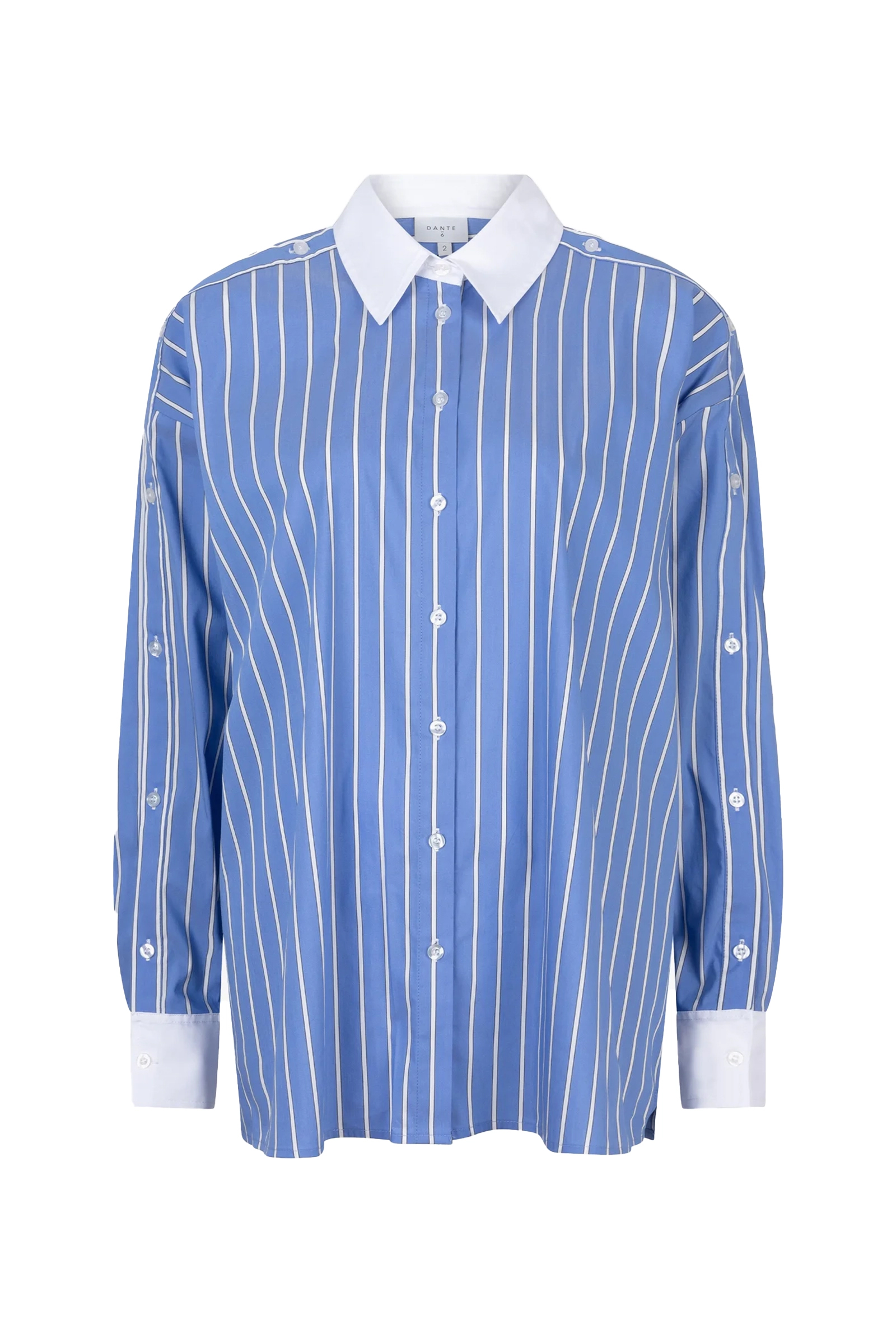Dames blouse lange mouw blauw