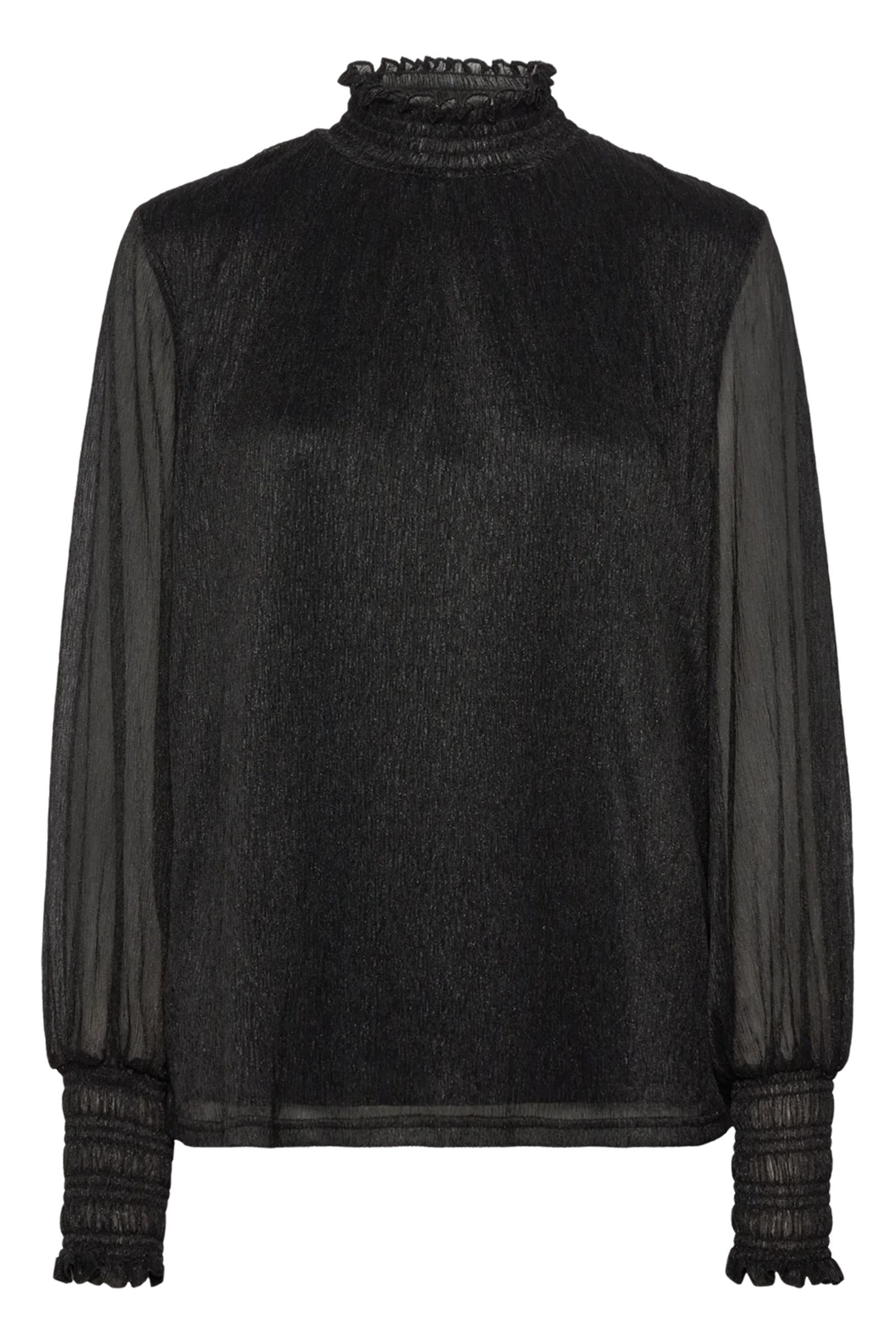 Dames blouse lange mouw grijs