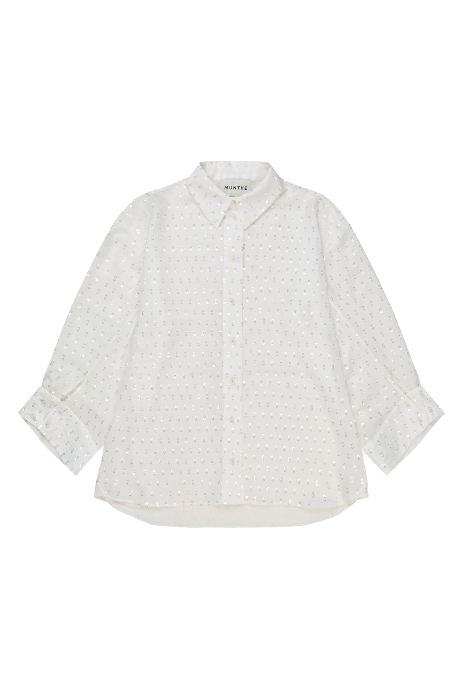 Dames blouse lange mouw wit