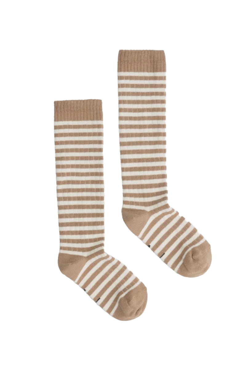 Gray Label long ribbed socks bruin/beige-1 1