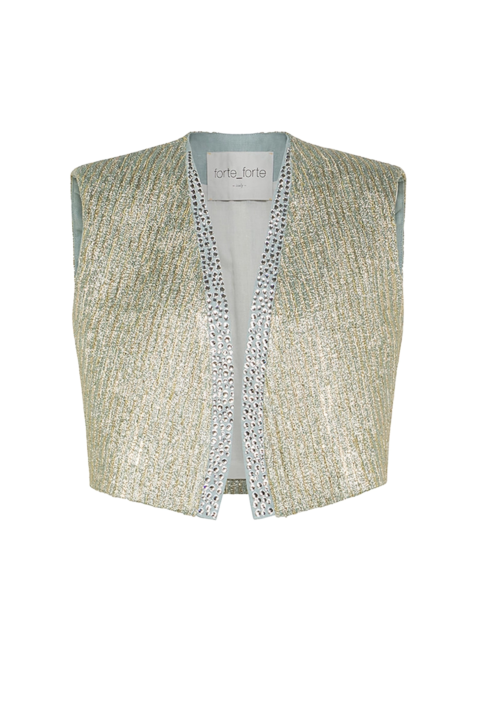 Forte Forte Twinkle lurex jacquard vest Goud-1 1