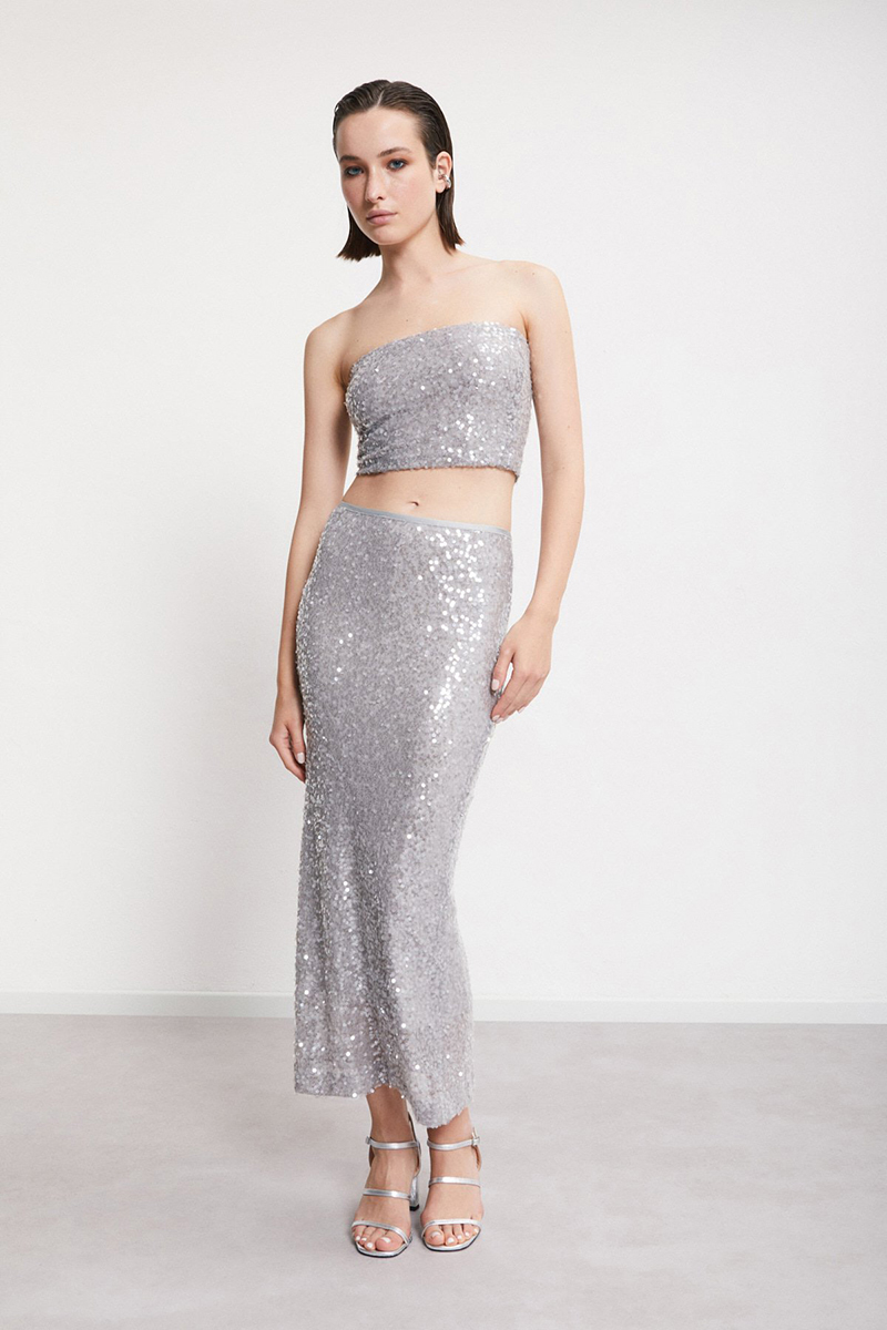 Otto d'Ame skirt Zilver-1 2
