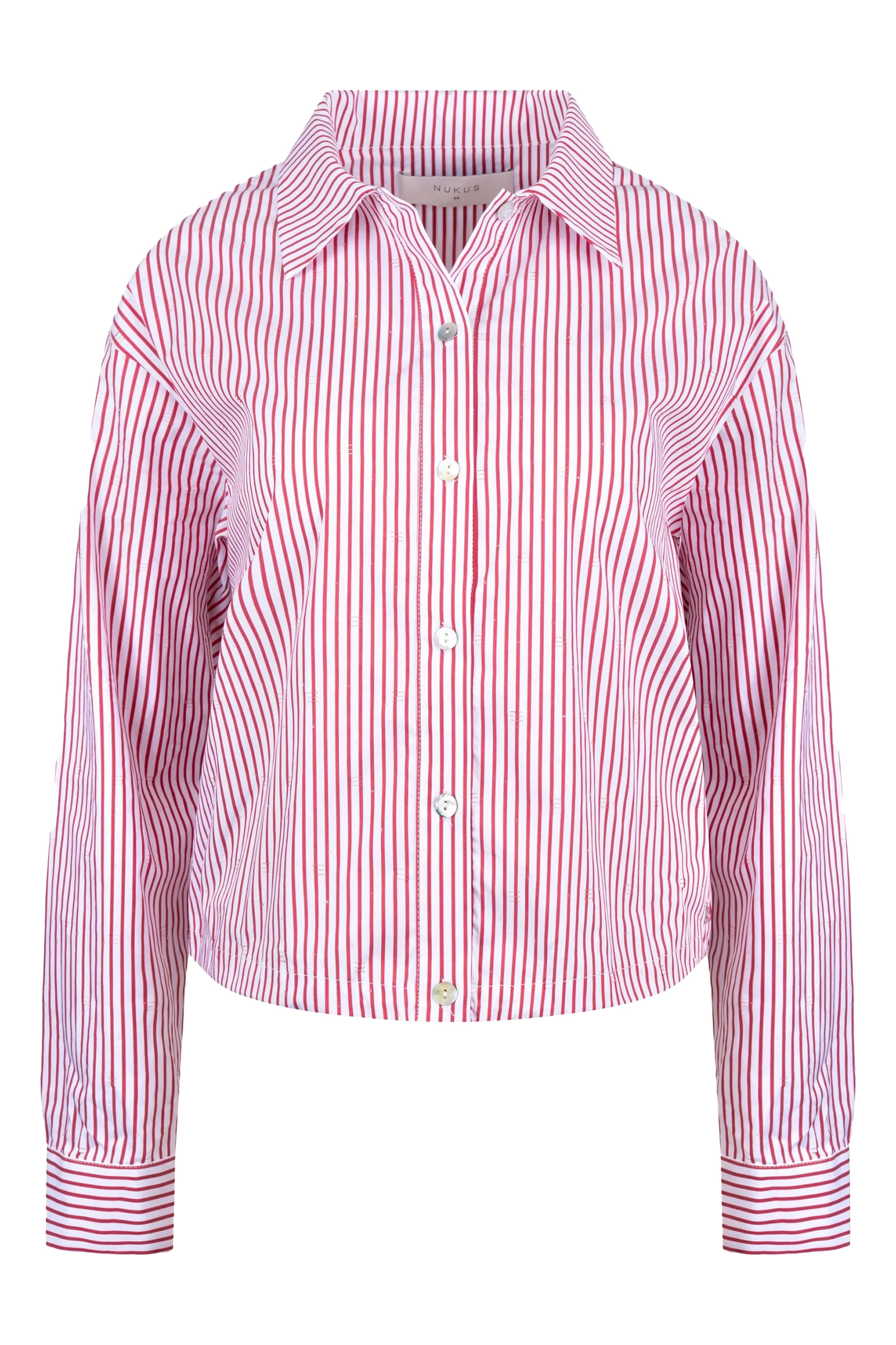 Dames blouse lange mouw rose