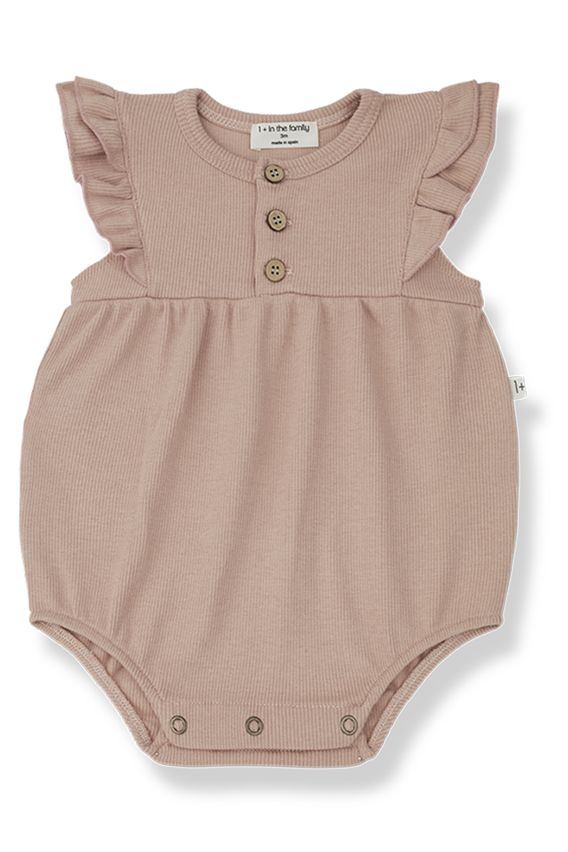 Baby romper mouwloos rose