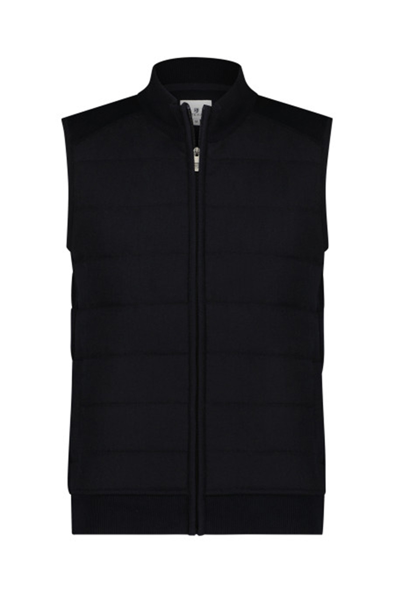 State of Art Knitted Gilet Plain donkerblauw 1