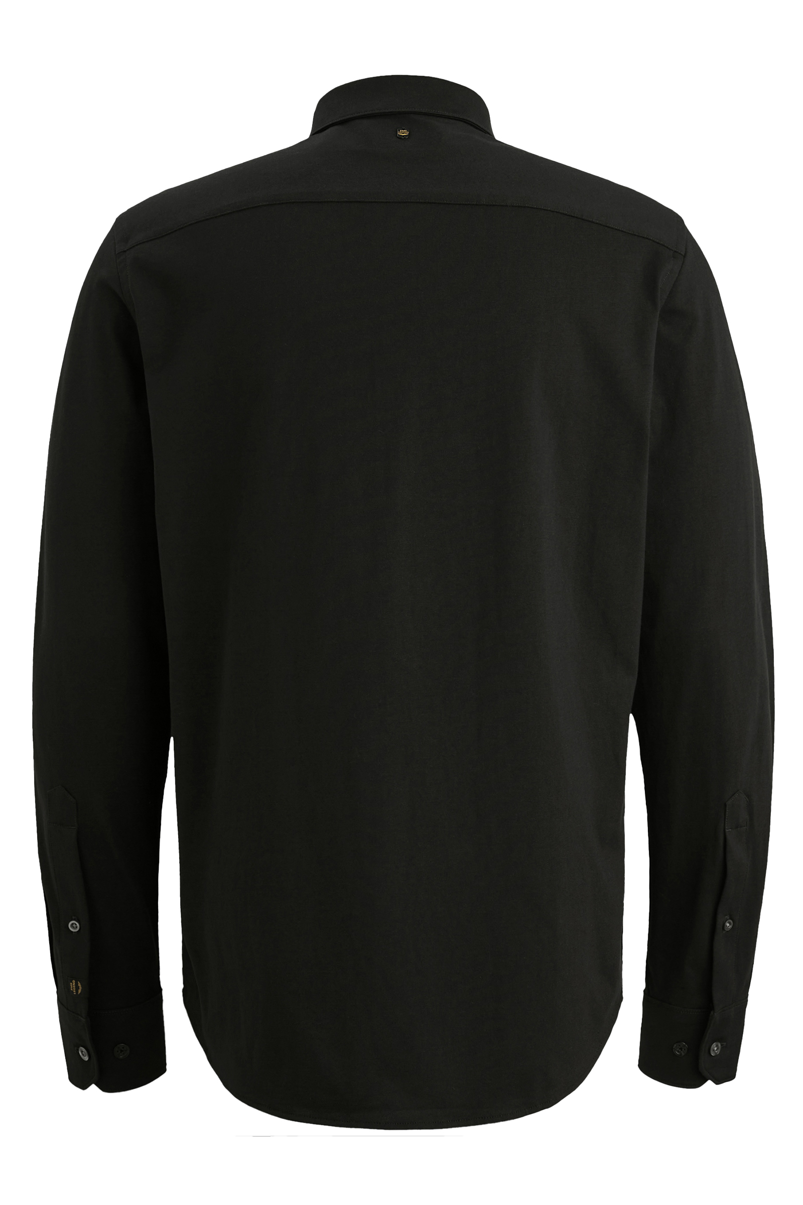 Heren overhemd lm casual zwart