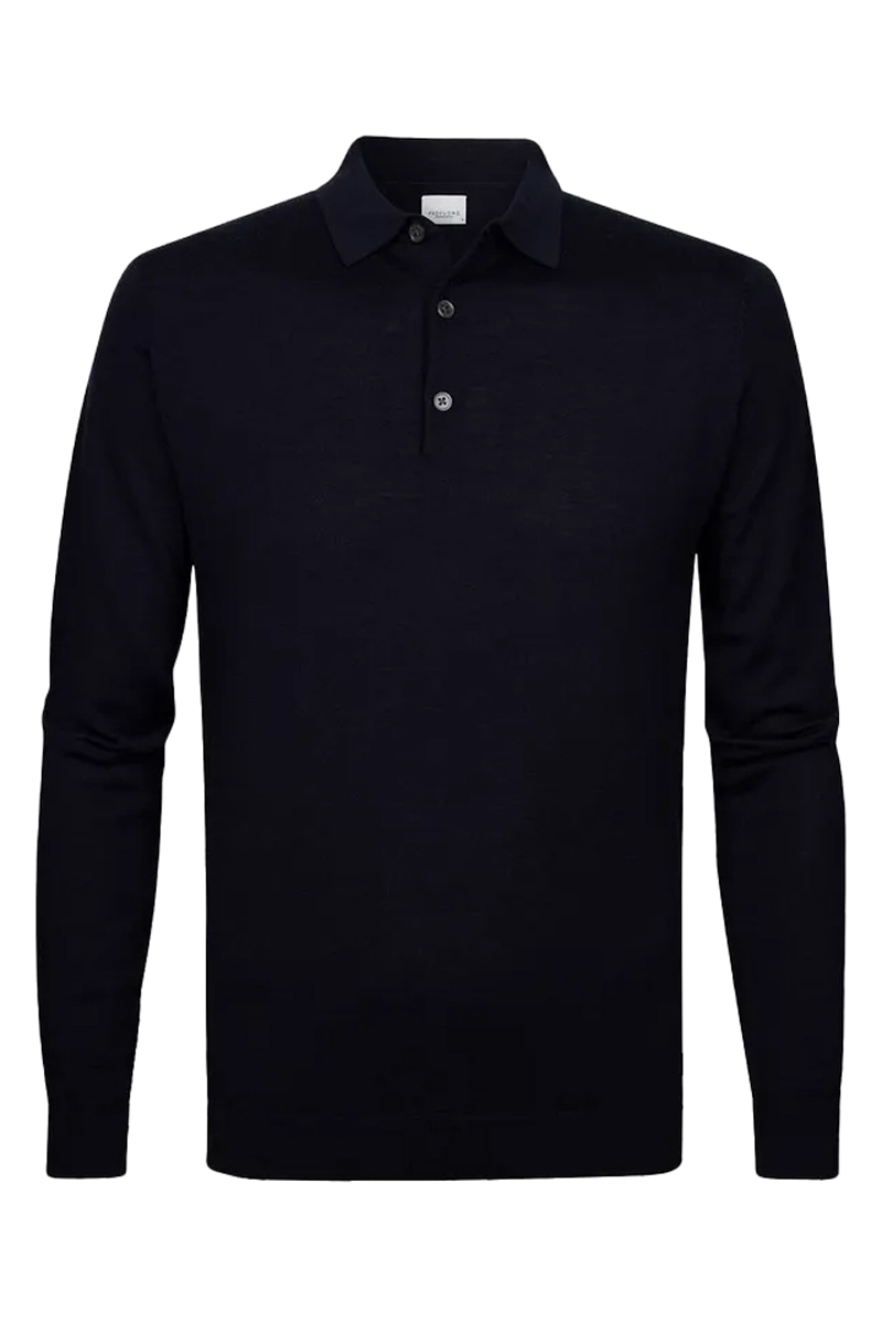 Profuomo POLO LONGSLEEVE NAVY Blauw-1 1
