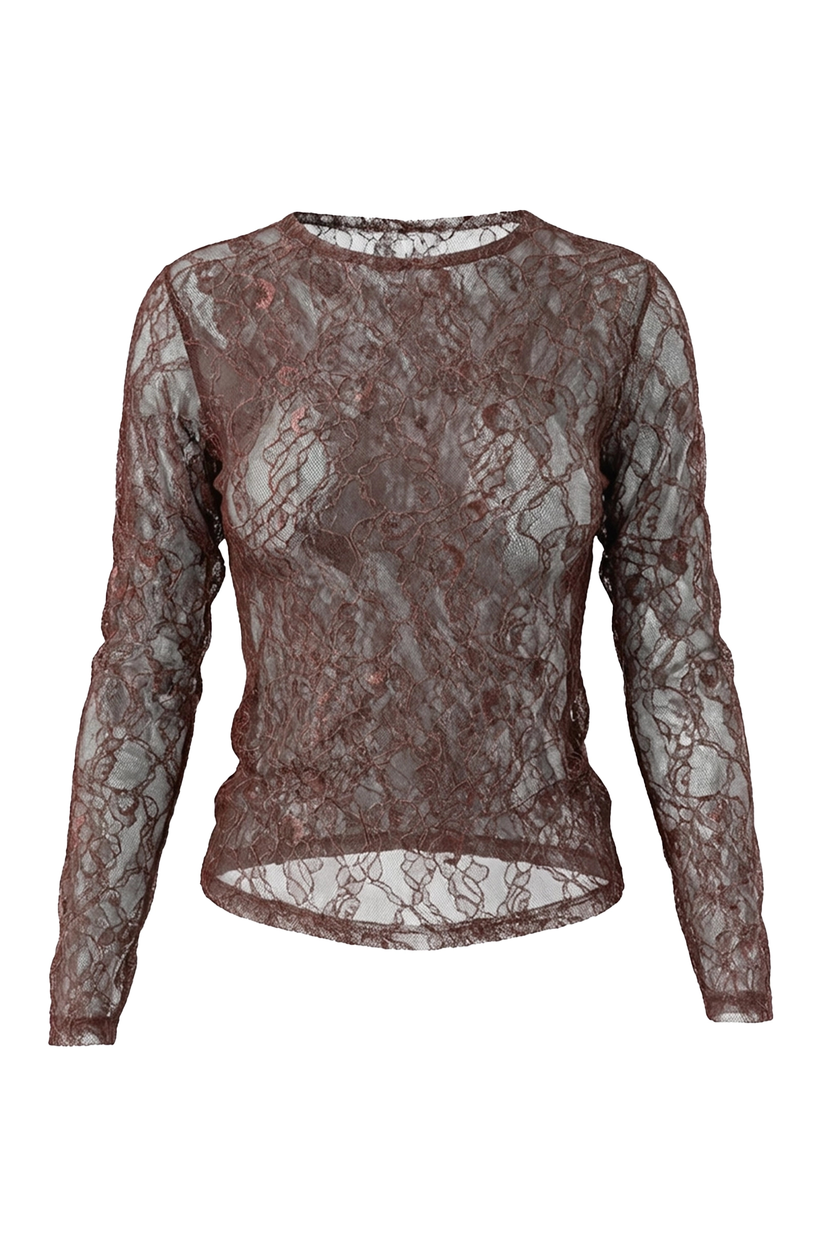 Dames top bruin