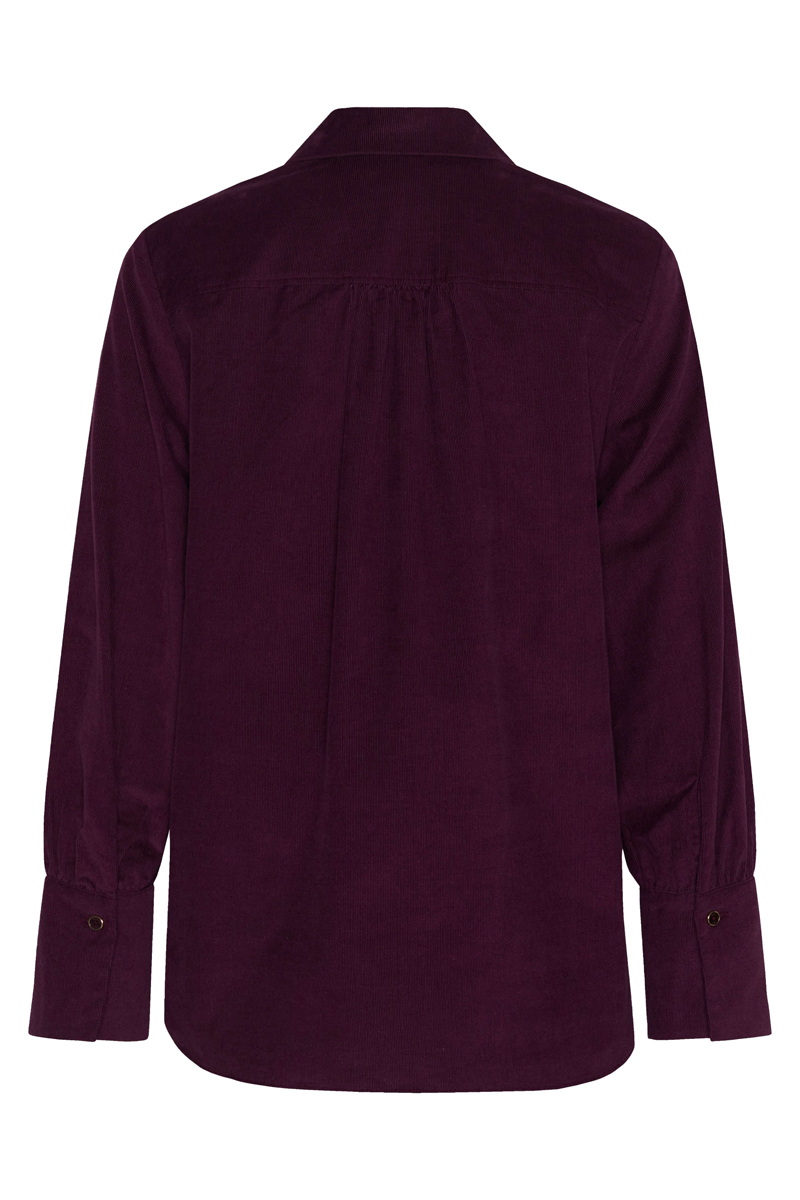 Dames blouse lange mouw paars