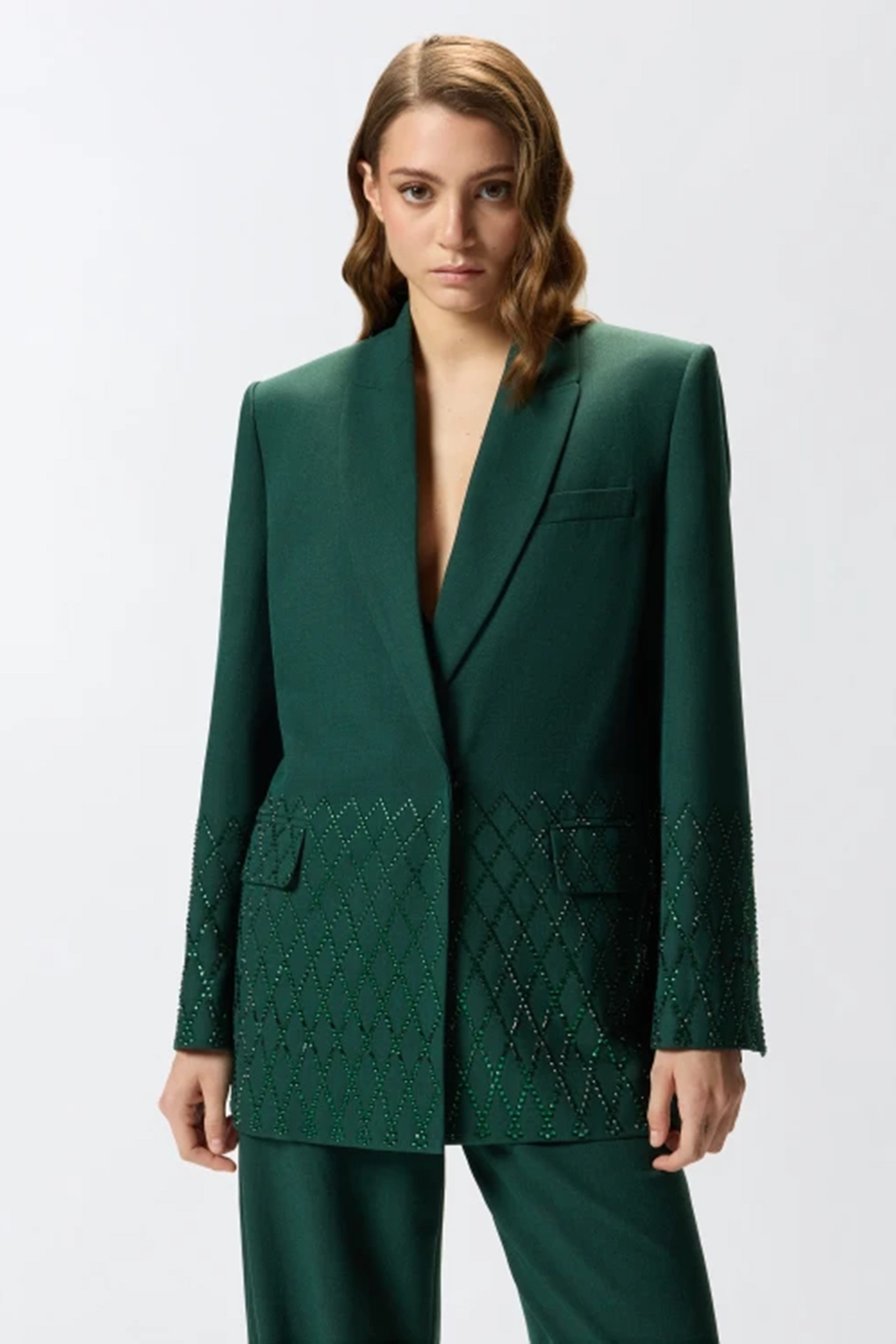 Dames blazer groen