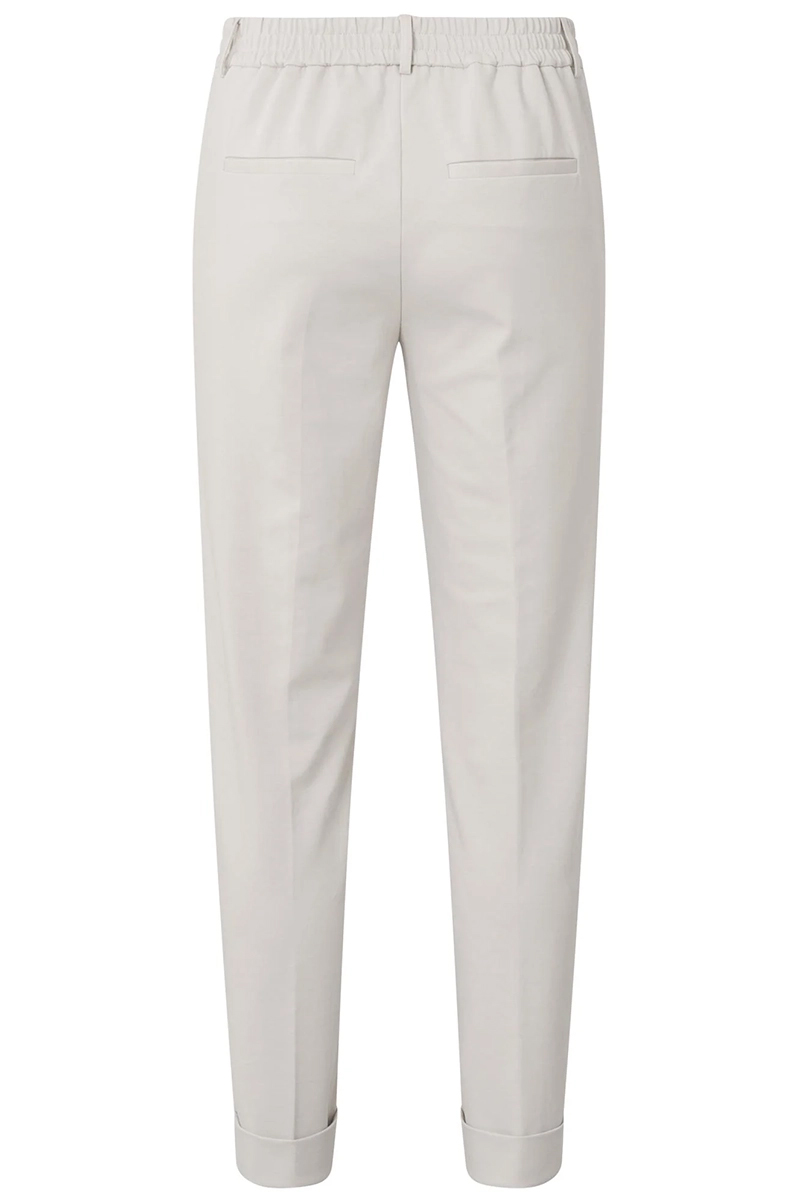 Yaya Jersey tailored trousers with WIND CHIME BEIGE 4