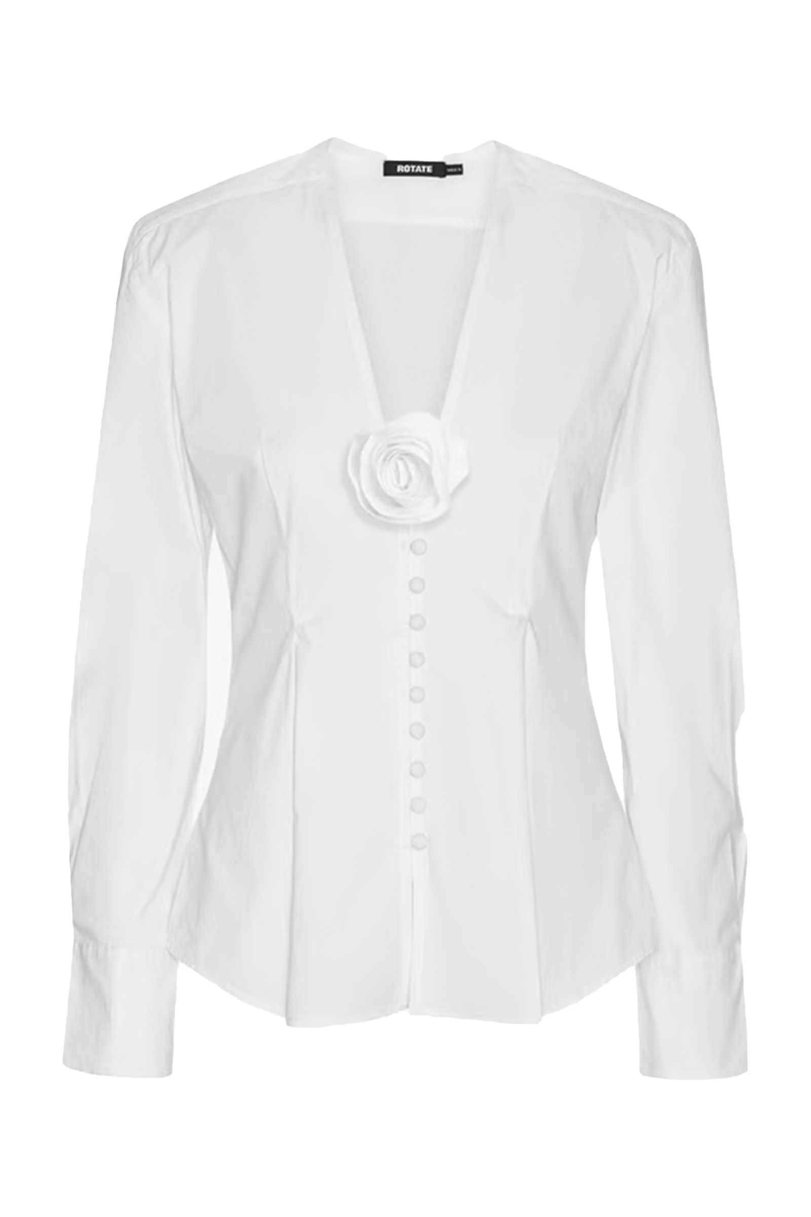 Dames blouse lange mouw wit