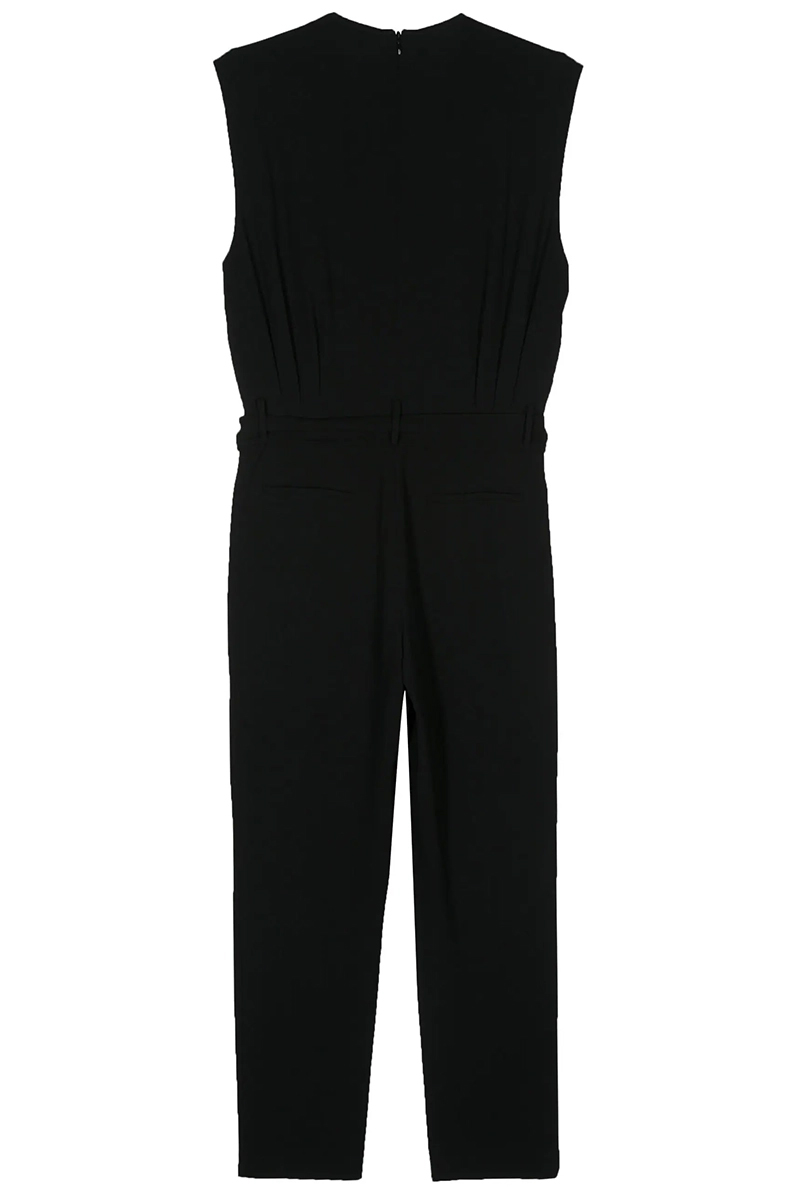 Dames jumpsuit/tuinbroek zwart