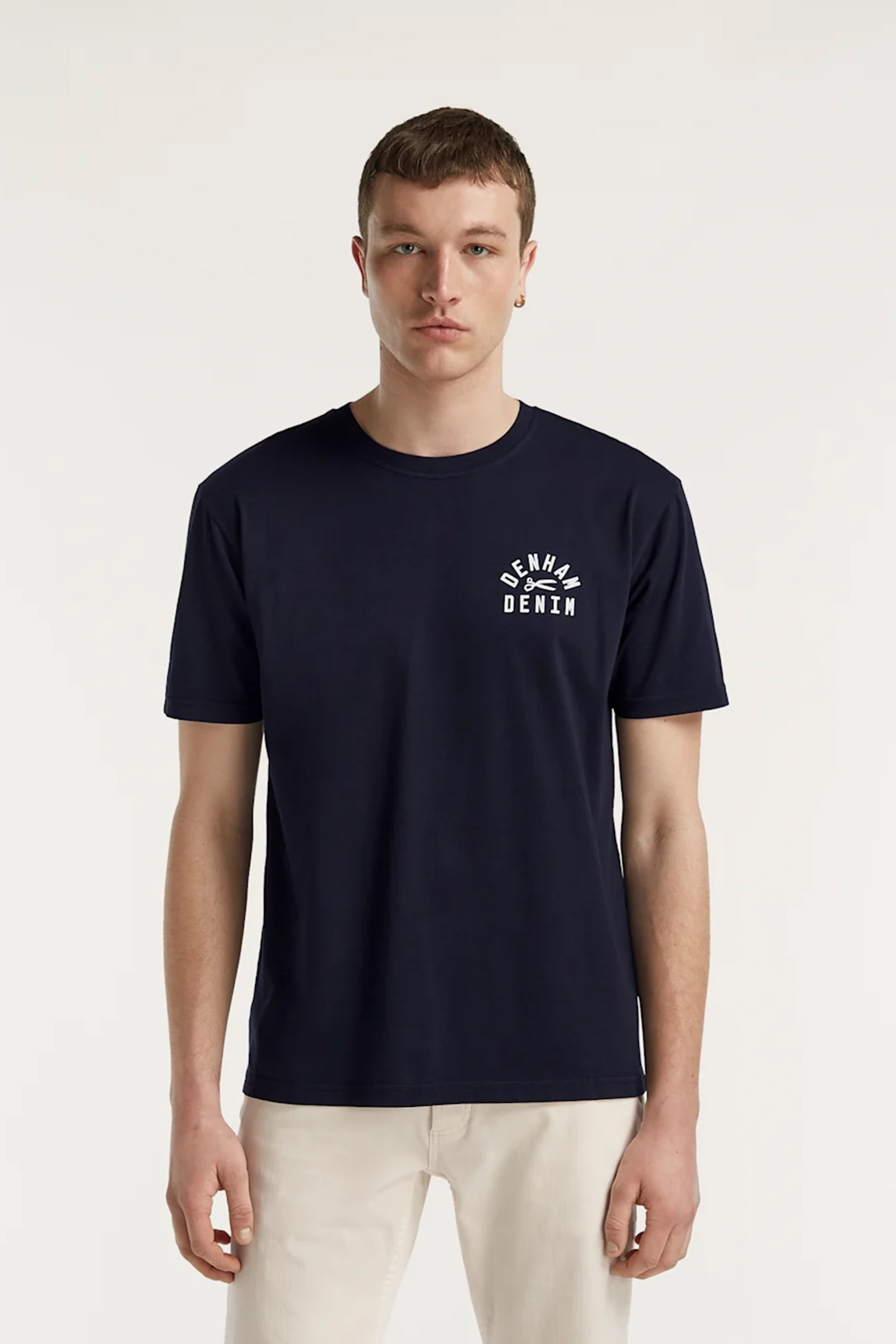 Heren t-shirt kortemouw blauw