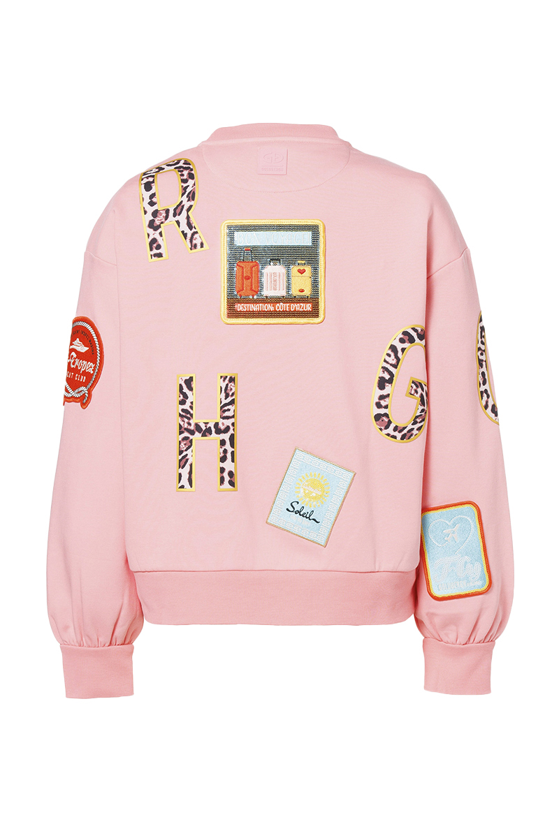 Casual dames sweater rose