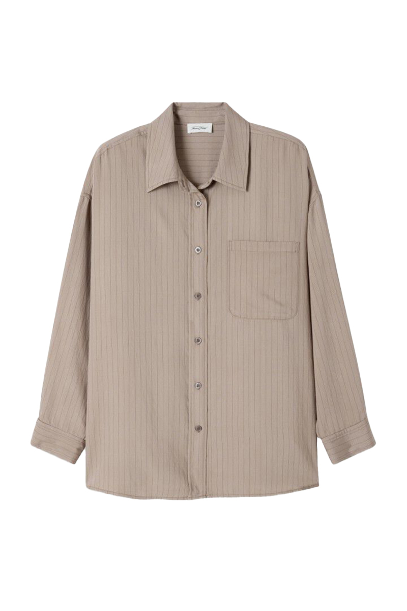 Dames blouse lange mouw bruin