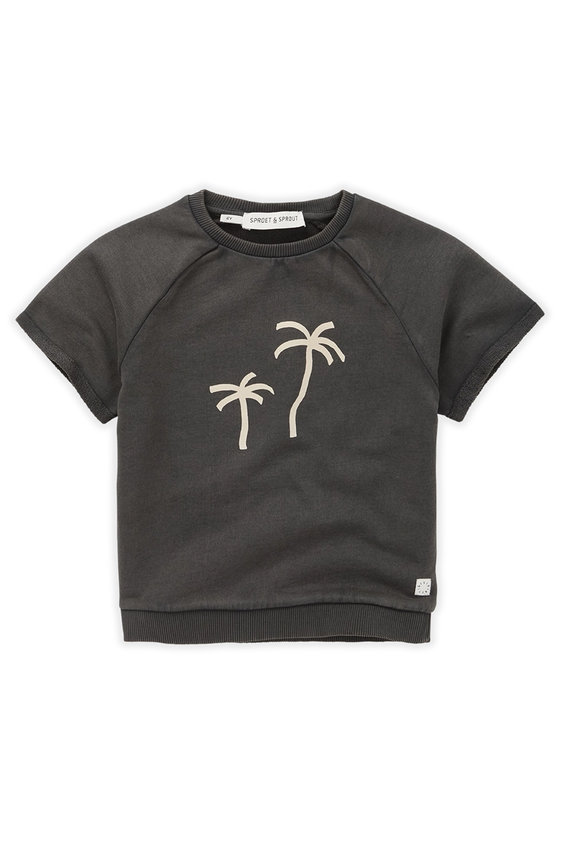 Sproet & Sprout Sweatshirt loose raglan Palmtrees Grijs-1 1
