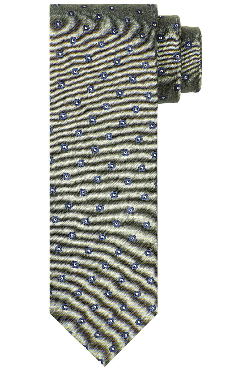 Profuomo TIE SILK WOVEN GREEN Groen-1 1