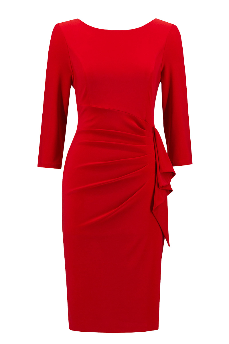 Franje Vierde auteur Joseph Ribkoff lds dress Rood-1 Voorwinden