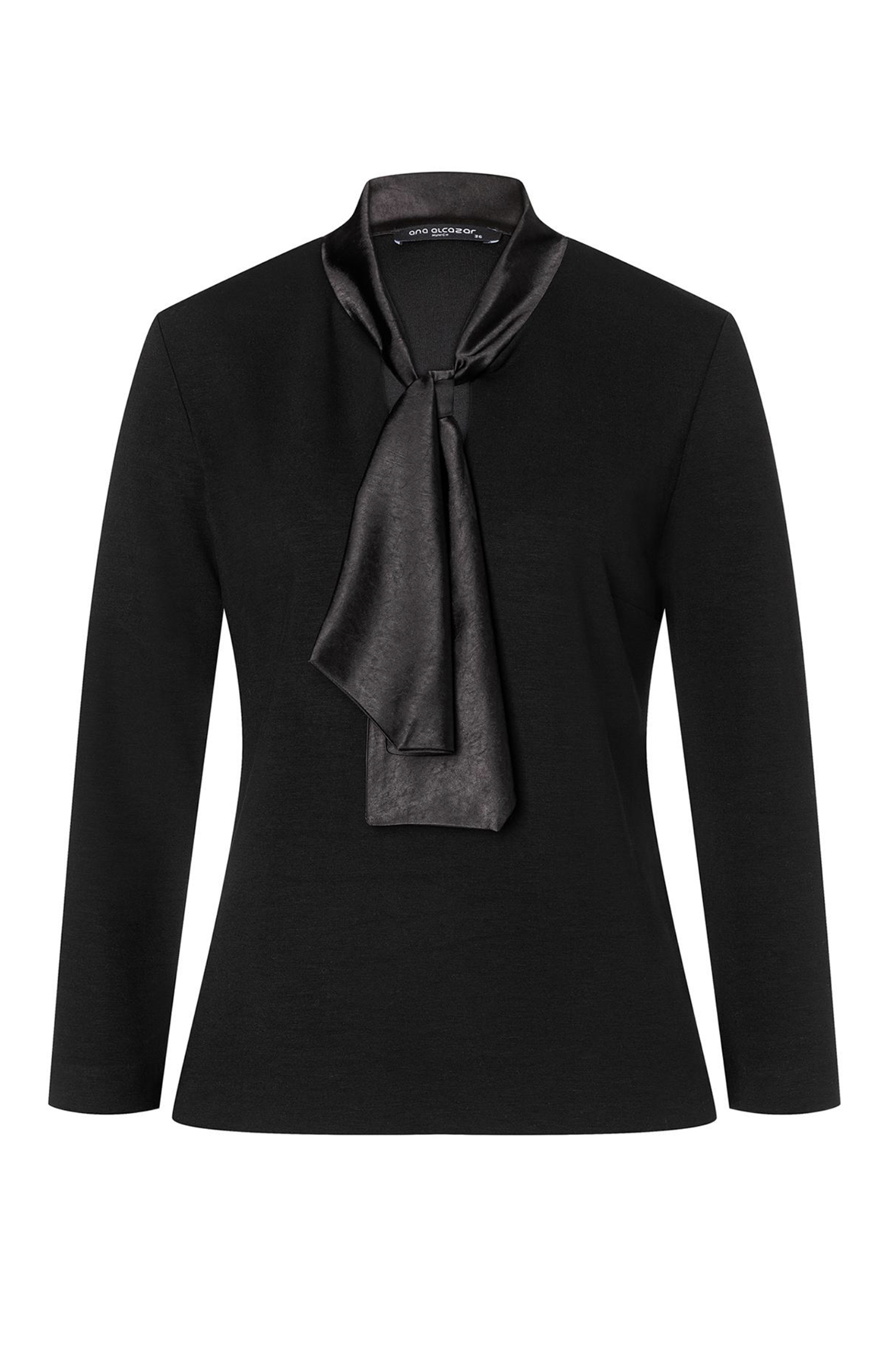 Dames blouse lange mouw zwart