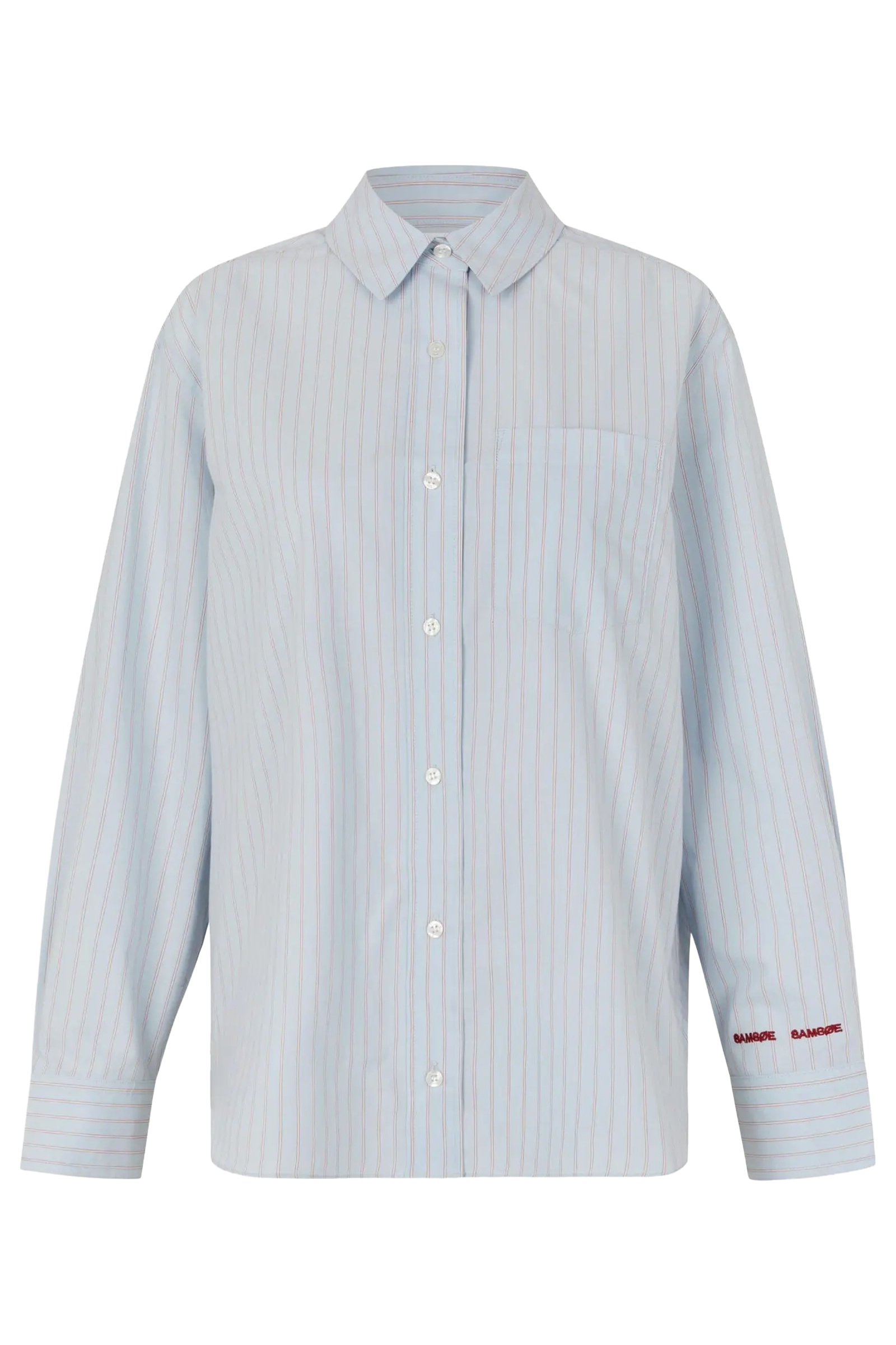 Dames blouse lange mouw blauw