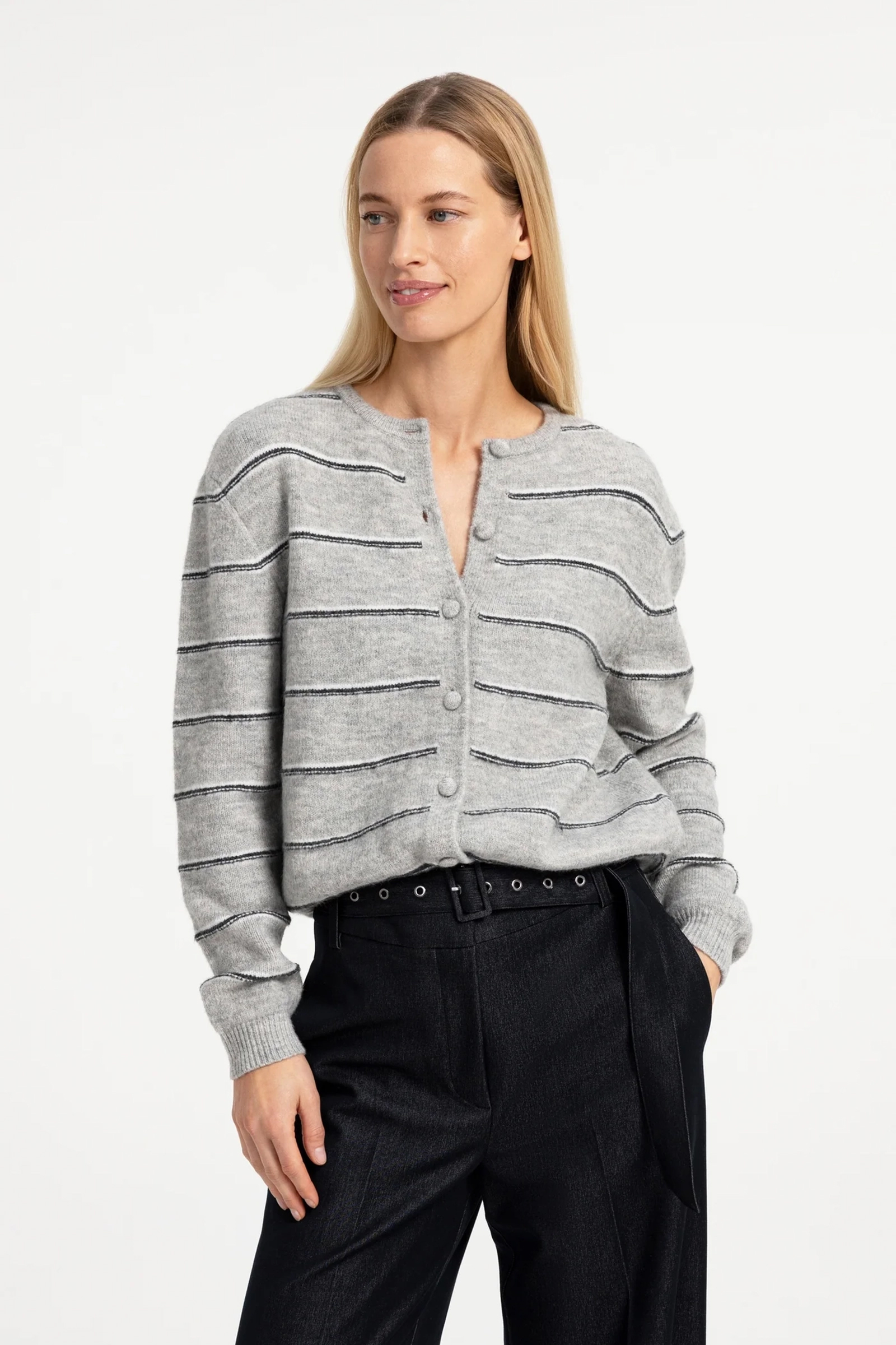 Dames vest grijs