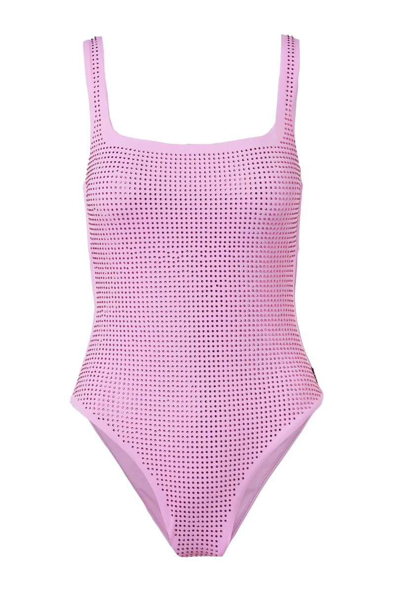 Bad/beach dames badpak mode rose