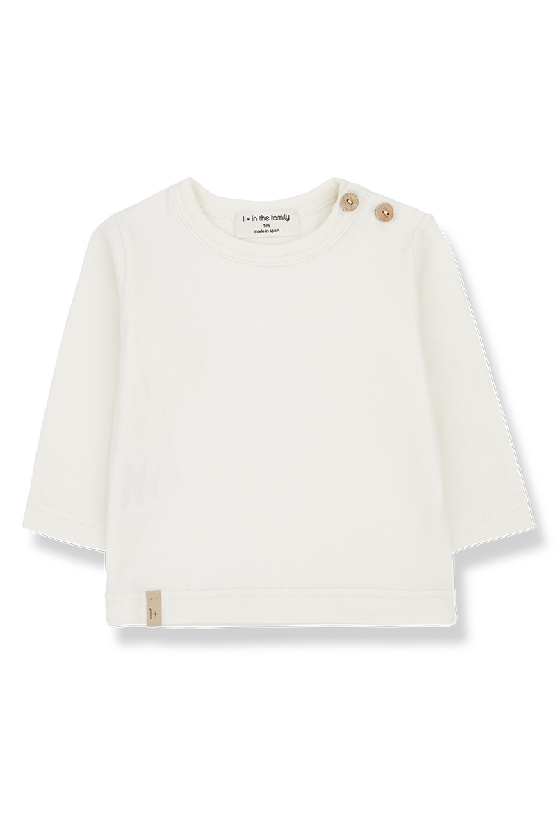 Baby t-shirt lange mouw ecru