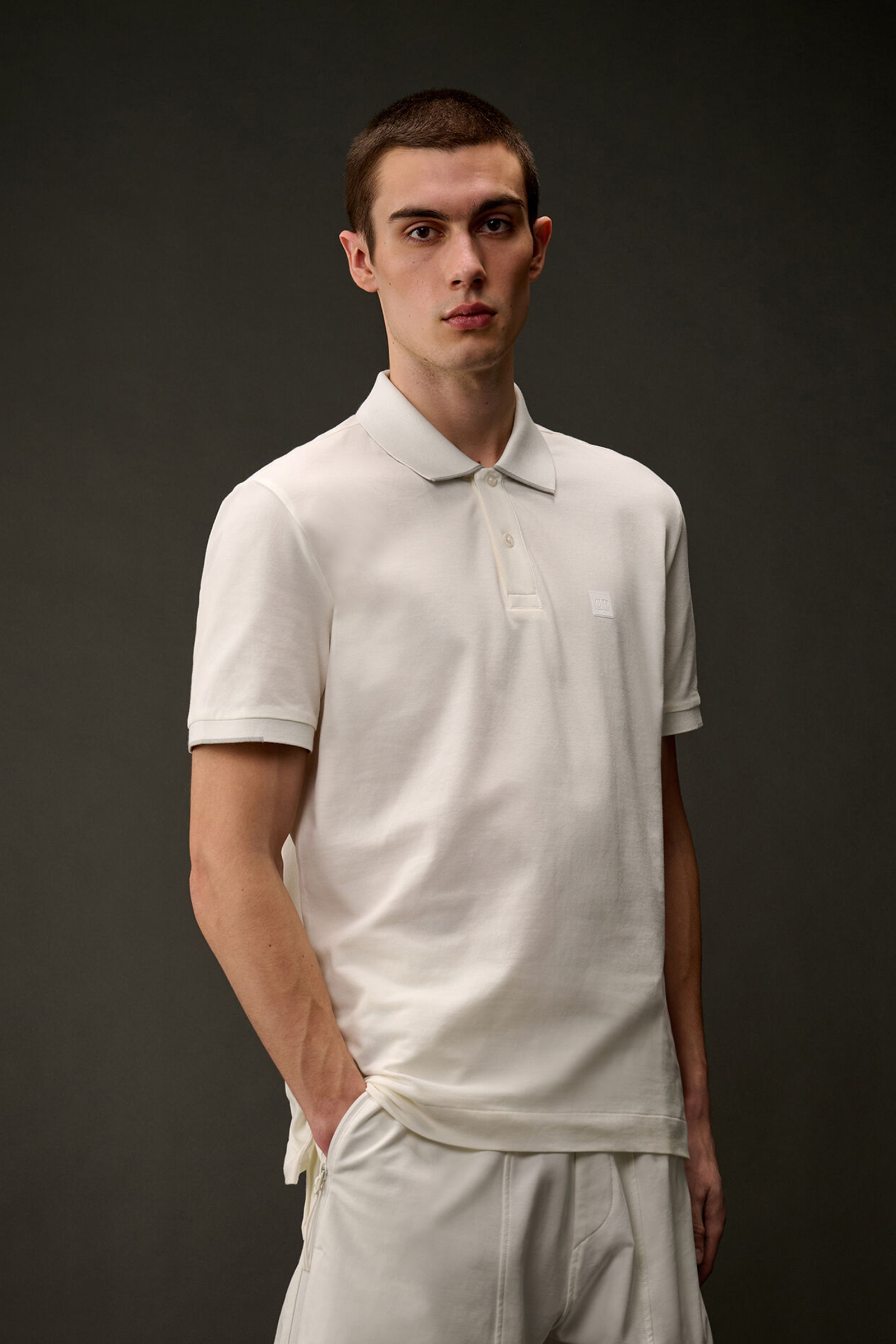 Heren polo korte mouw wit